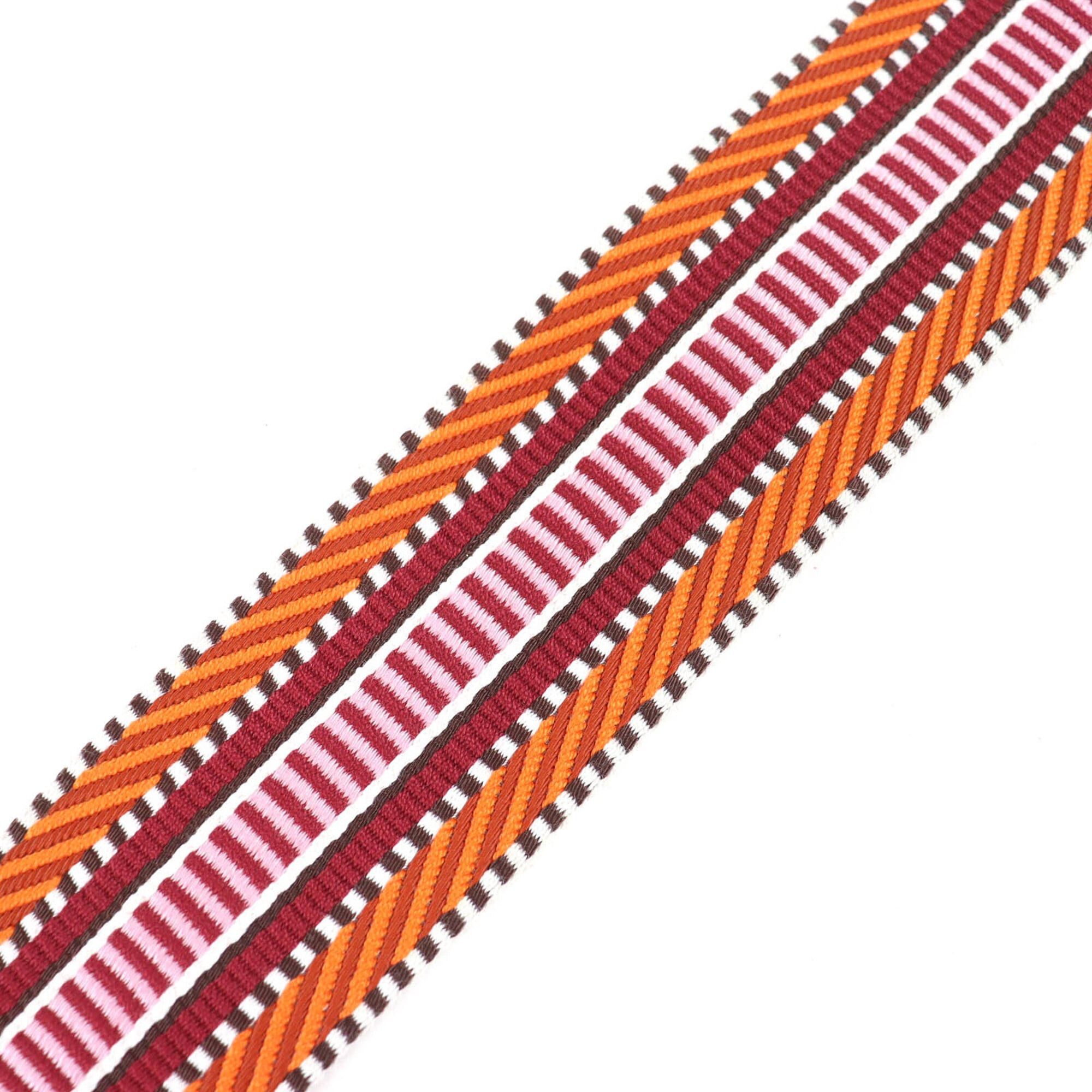 Hermes HERMES Bandoulière Sangle Caval Shoulder Strap, Toile H Veau Swift, Orange Mini, Mini An, Gold Rose, Silver Hardware, B Stamp, Made in France, Women's. Size ONE SIZE - 3 Thumbnail