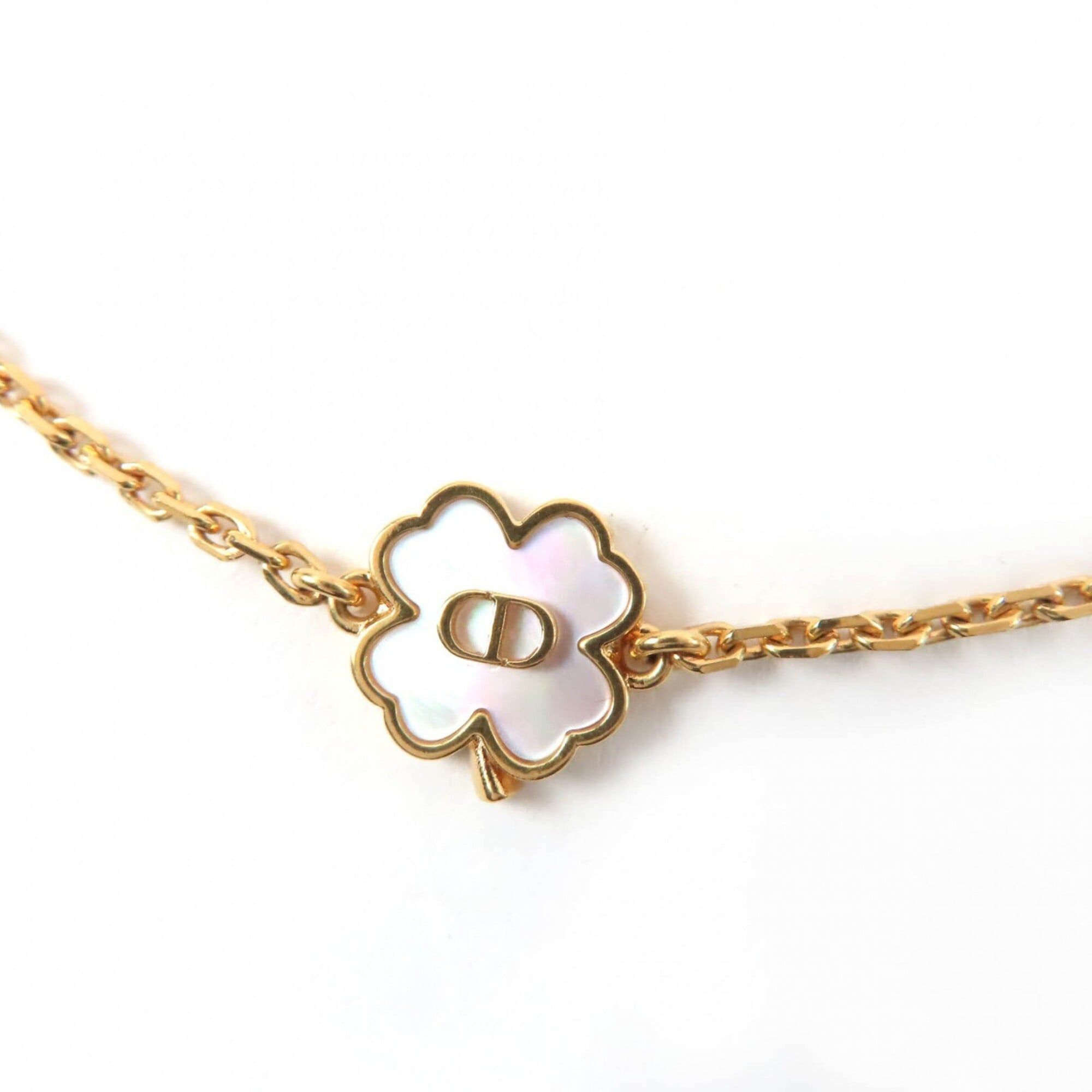 Dior Christian Dior N3480WOMMP Destiny Mother-of-Pearl Star Clover Necklace Gold Women's Size ONE SIZE - 4 Thumbnail