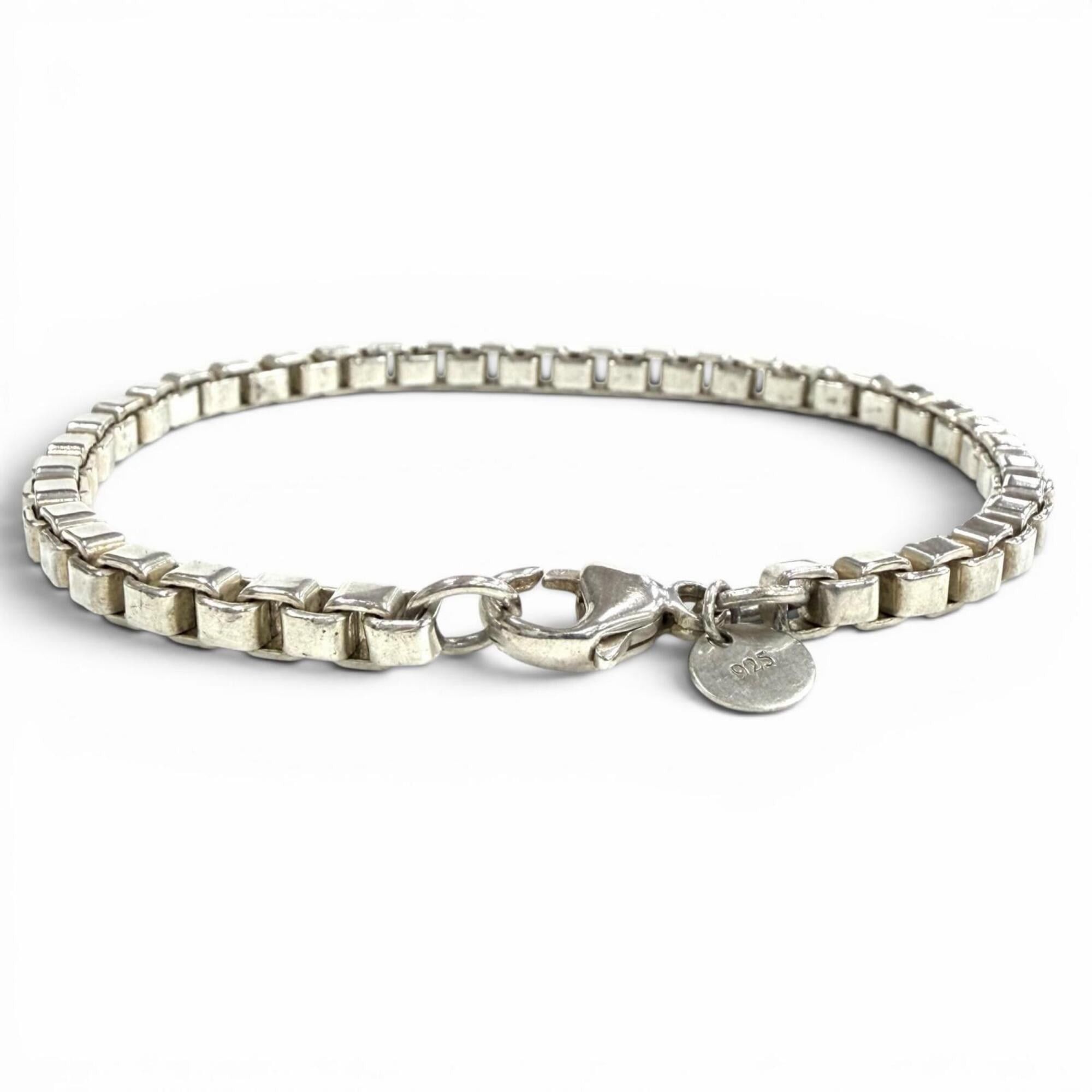 Tiffany & Co. TIFFANY&Co. Tiffany Venetian Link 925 Chain Bracelet, Silver, Weight 14.83g, Women's. Size ONE SIZE - 3 Thumbnail
