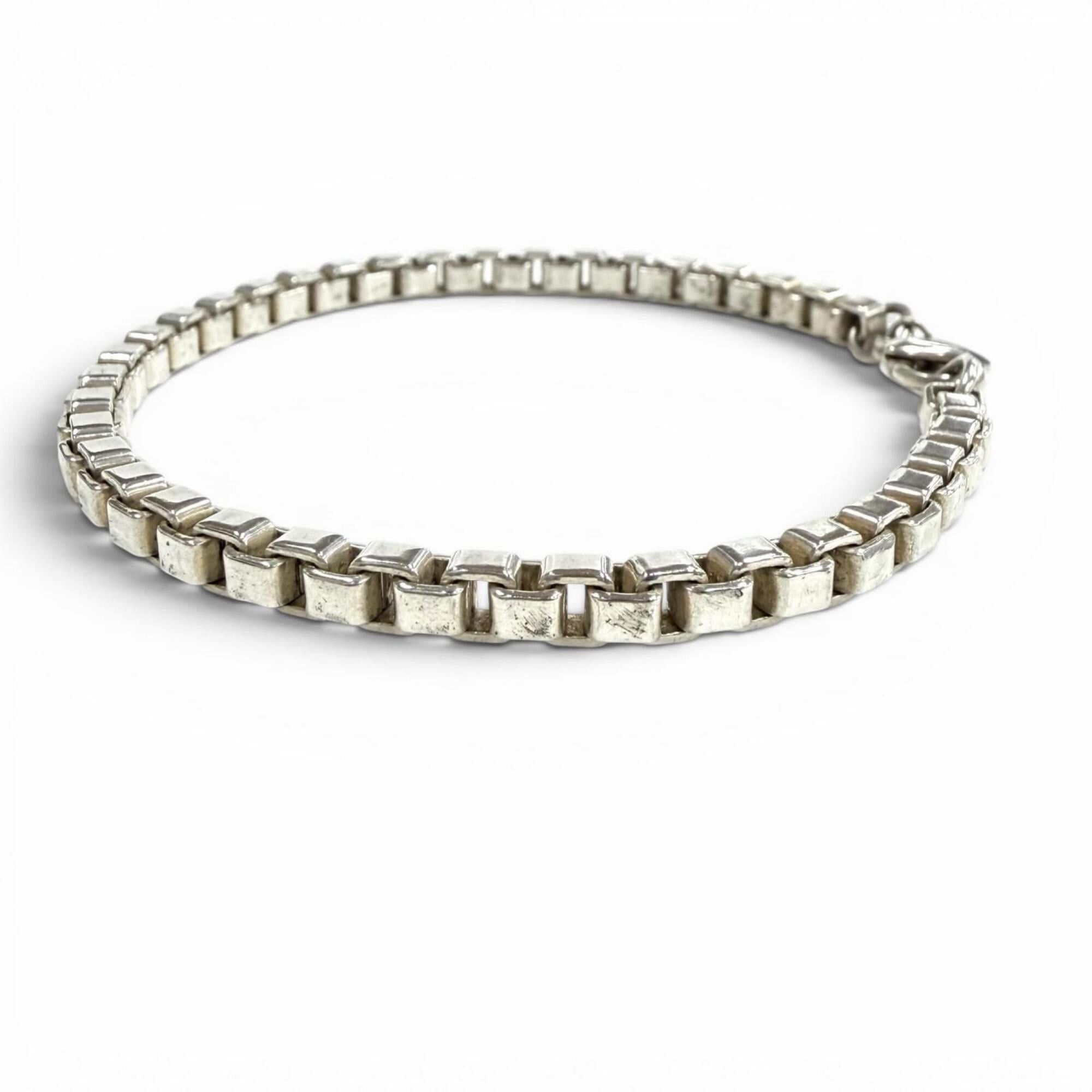 Tiffany & Co. TIFFANY&Co. Tiffany Venetian Link 925 Chain Bracelet, Silver, Weight 14.83g, Women's. Size ONE SIZE - 2 Thumbnail