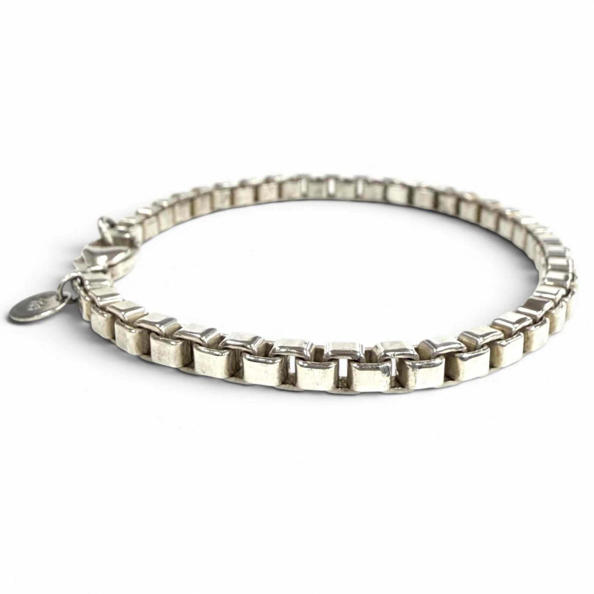 Tiffany & Co. TIFFANY&Co. Tiffany Venetian Link 925 Chain Bracelet, Silver, Weight 14.83g, Women's. Size ONE SIZE - 4 Thumbnail