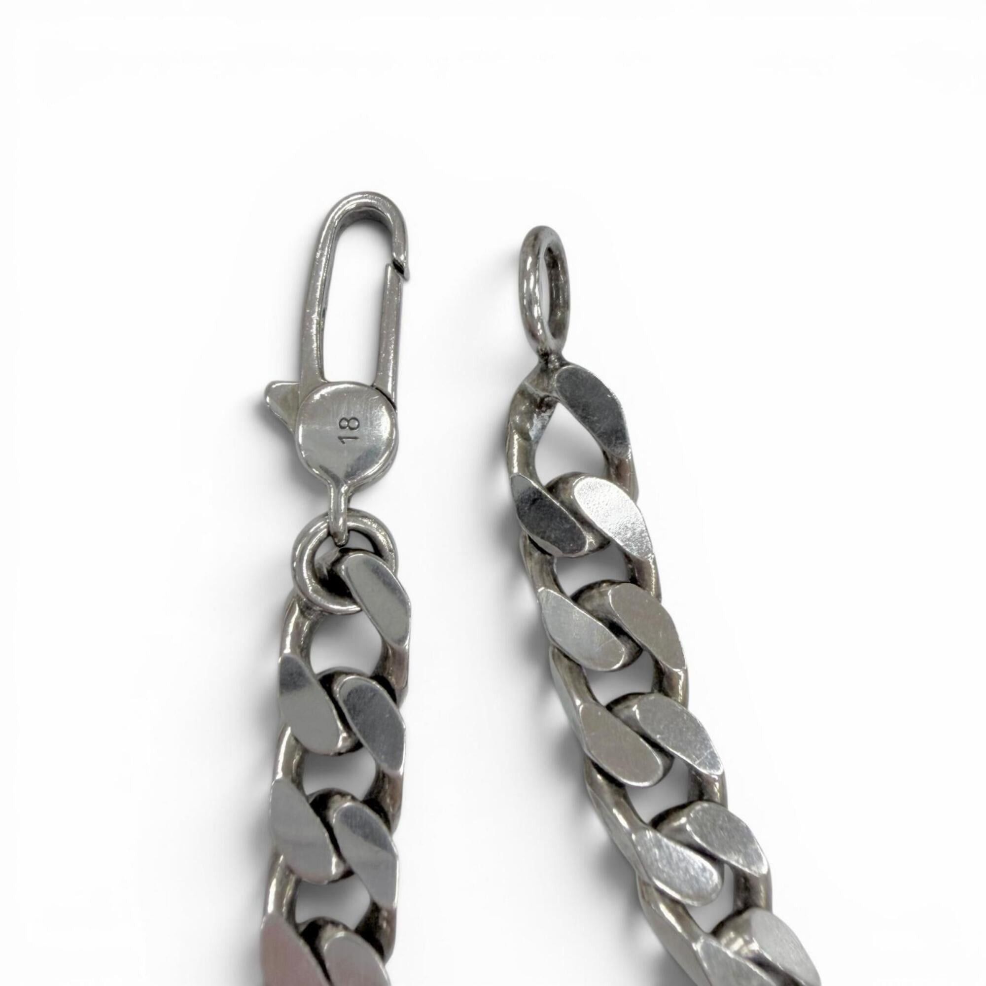 Gucci GUCCI 295676 AG925 Diamante Web Stripe Chain Bracelet, Silver, 18k, Made in Italy, Weight 18.89g, Men's/Women's. Size ONE SIZE - 4 Thumbnail