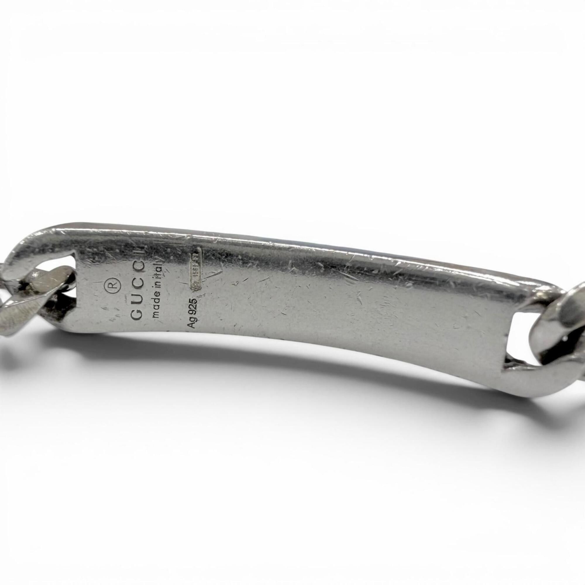 Gucci GUCCI 295676 AG925 Diamante Web Stripe Chain Bracelet, Silver, 18k, Made in Italy, Weight 18.89g, Men's/Women's. Size ONE SIZE - 5 Thumbnail