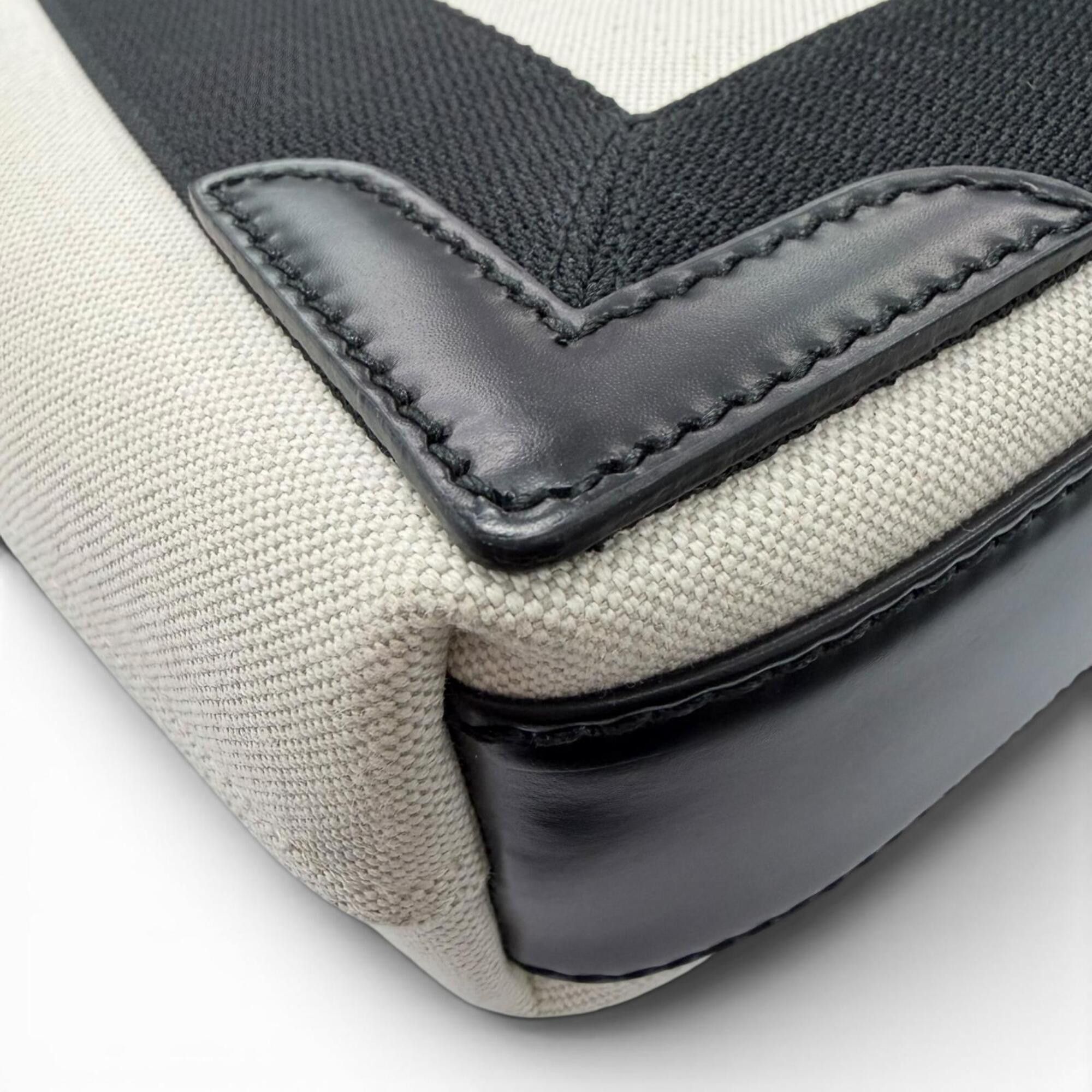 Balenciaga BALENCIAGA 390346 Navy Cabas XS Canvas Leather Shoulder Bag, Natural Black, Made in Italy, Women's, with Dust Bag Size ONE SIZE - 5 Thumbnail