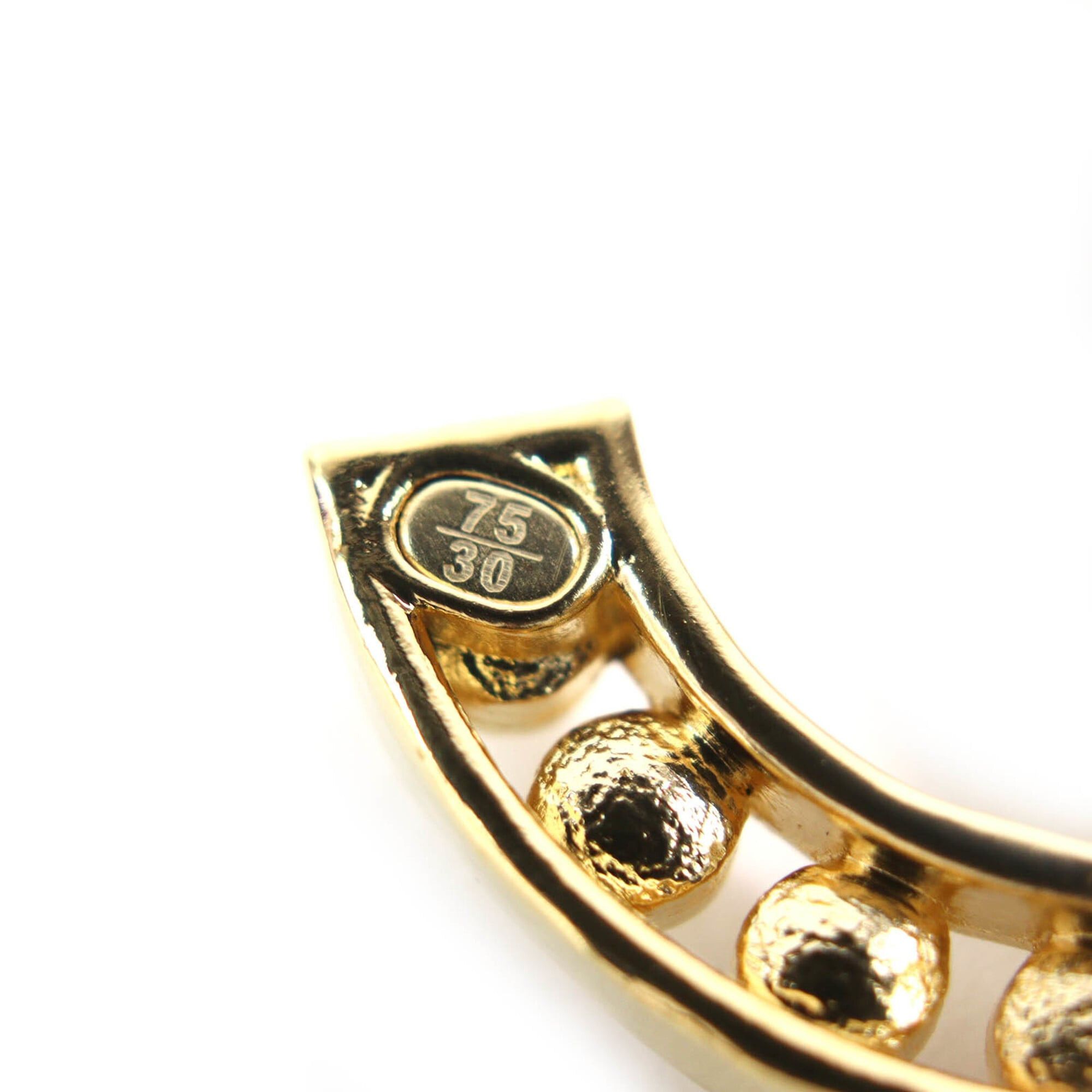 Chanel CHANEL L23A Coco Mark Rhinestone Buckle Leather Elastic Belt Black Gold Hardware 75 30 Women's Size ONE SIZE - 6 Thumbnail