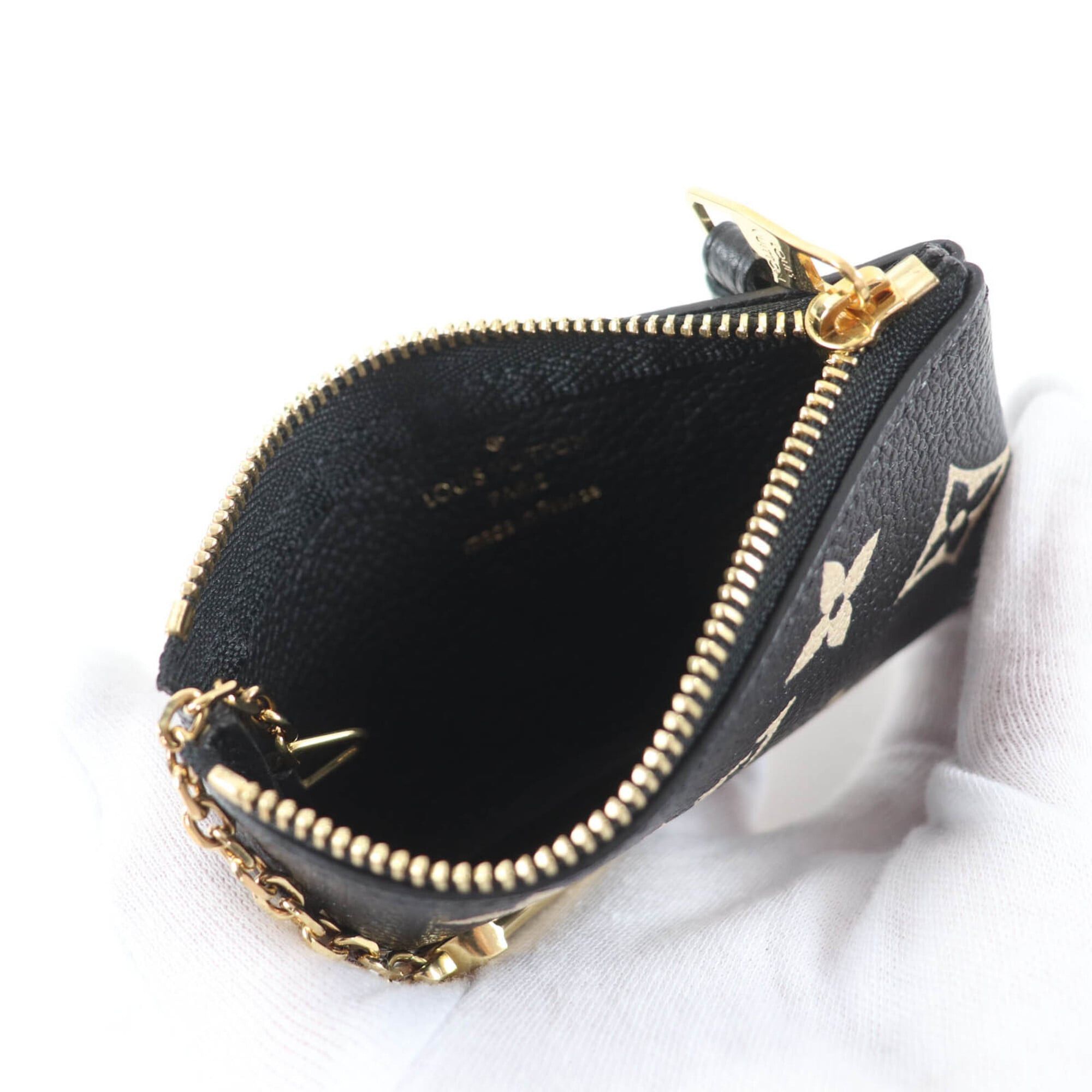 Louis Vuitton LOUIS VUITTON M80885 Card & Key Case Pochette Clé Monogram Empreinte Wallet/Coin Black Beige Gold Hardware Made in France Women's Comes with Box and Dust Bag Size ONE SIZE - 6 Thumbnail
