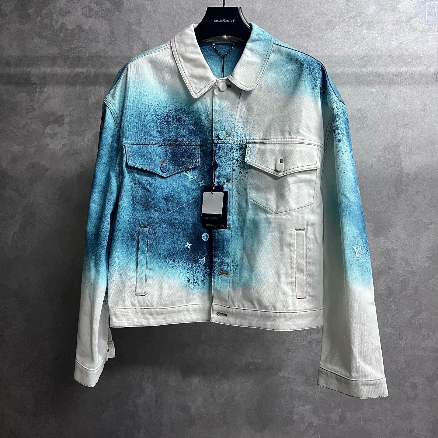 Louis Vuitton Louis Vuitton Spray Painted Denim Jacket 52 Size US L / EU 52-54 / 3 - 2 Thumbnail