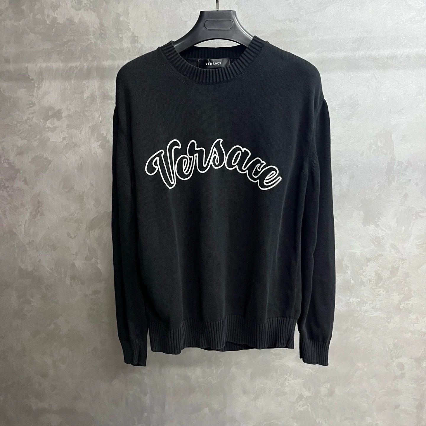 Versace Versace Script Logo Knit Sweater Size 52 Size US L / EU 52-54 / 3 - 2 Thumbnail
