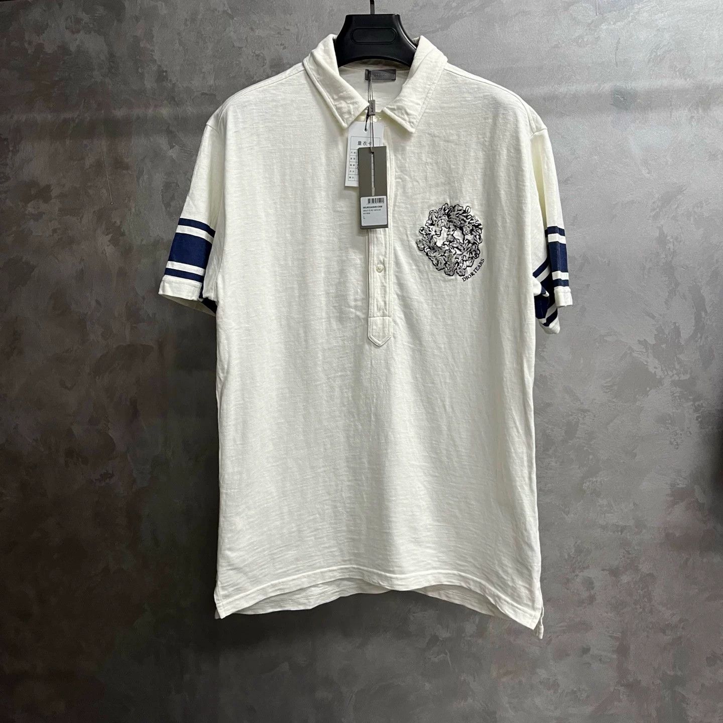 Dior Dior Embroidered Logo White Polo Shirt Size L Size US L / EU 52-54 / 3 - 2 Thumbnail
