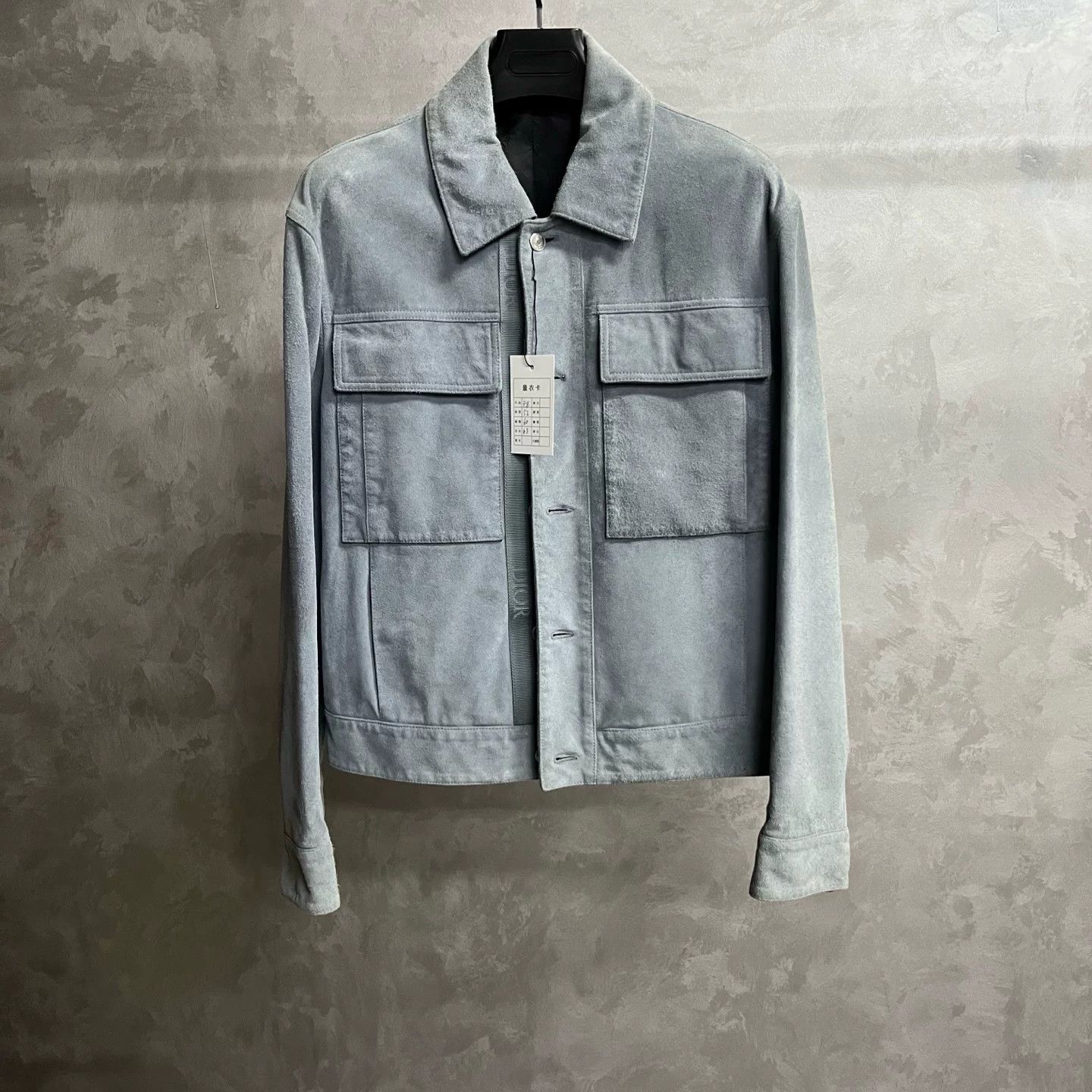Dior Dior Blue Suede Trucker Jacket Size 48 Size US M / EU 48-50 / 2 - 2 Thumbnail