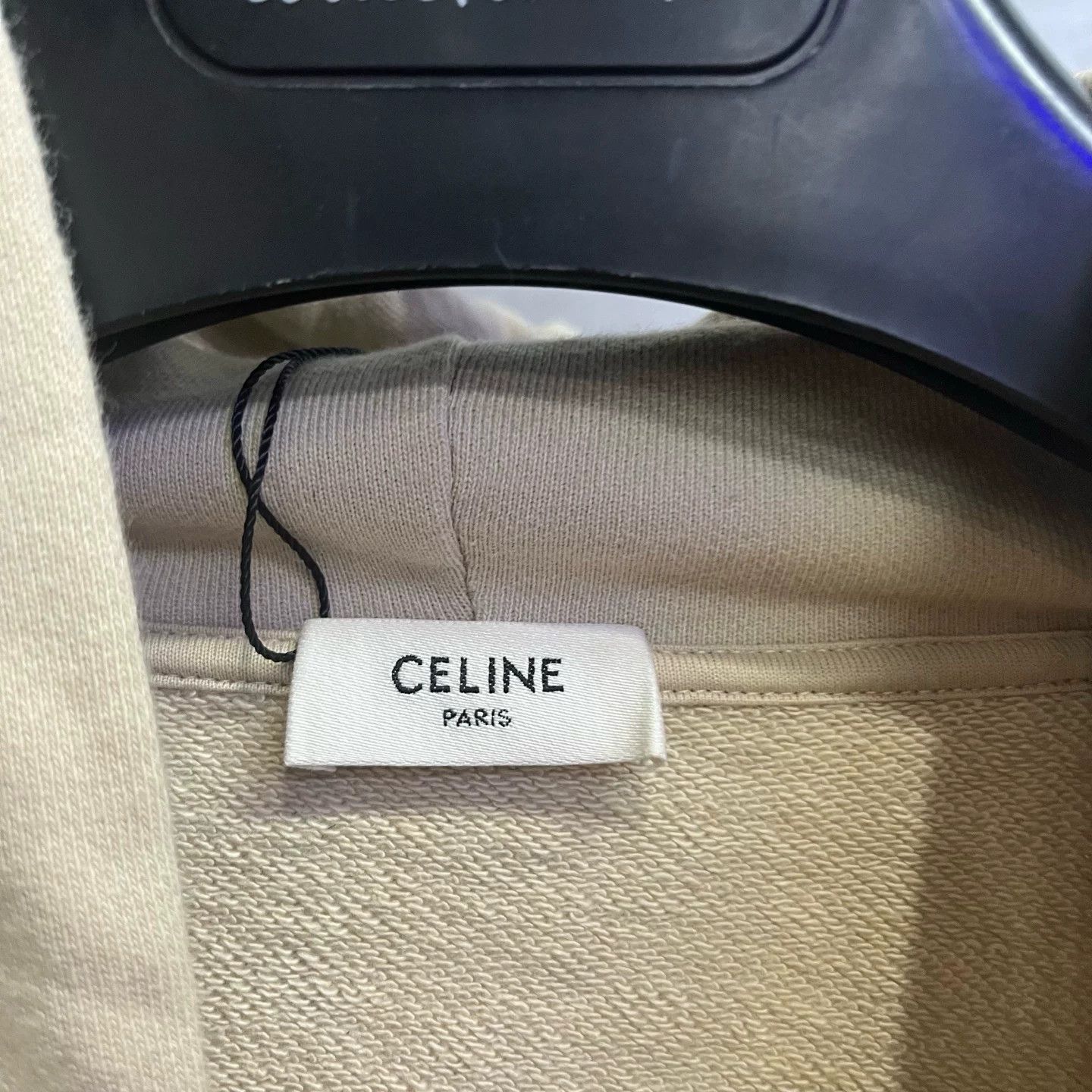 Celine CELINE Big Logo Beige Hoodie Size M Size US M / EU 48-50 / 2 - 3 Thumbnail