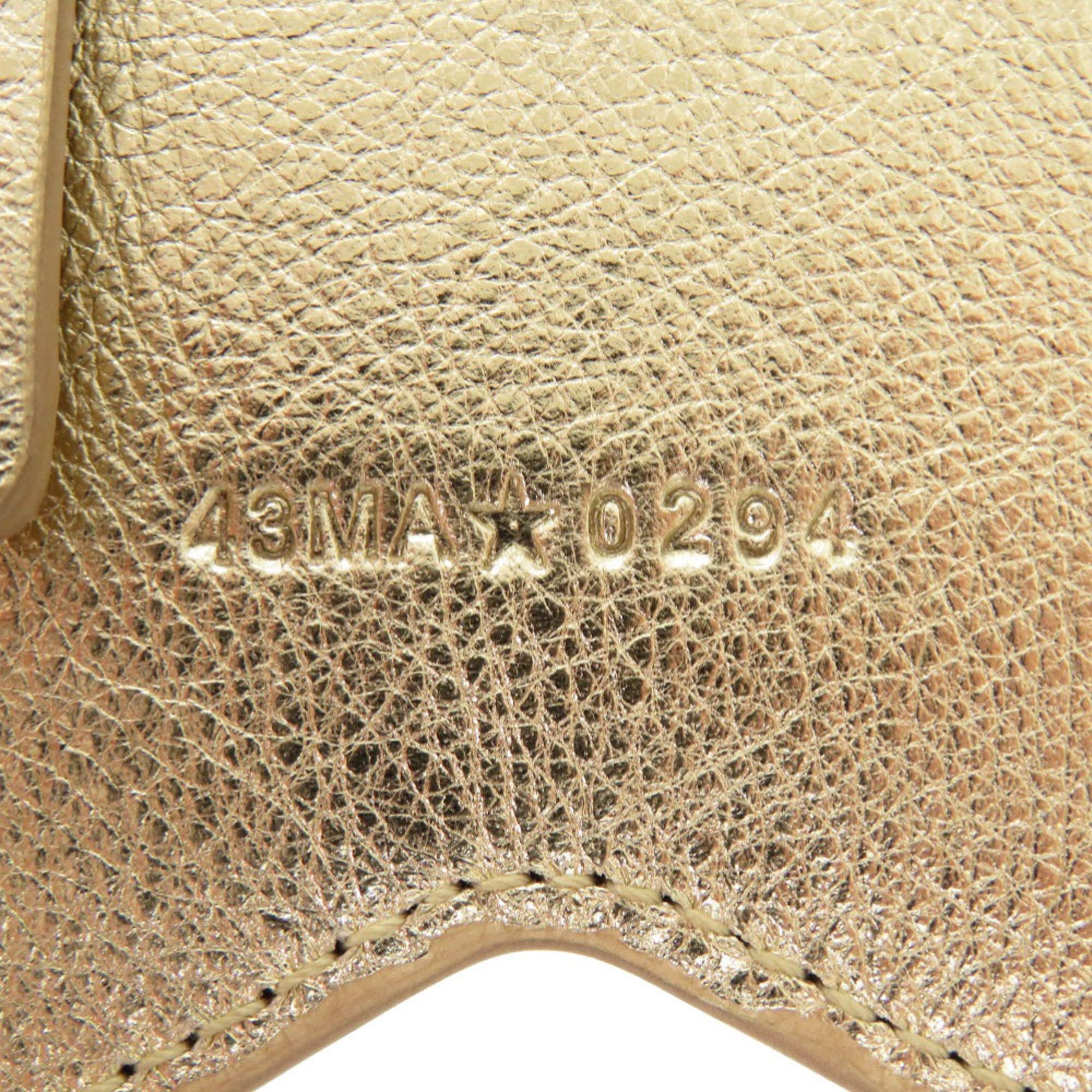 Dior Christian Dior Like New Dior Cannage Star Keychain with Mirror, Gold Hardware, 43MA 0294, Leather, Charm 0644Dior Size ONE SIZE - 8 Thumbnail