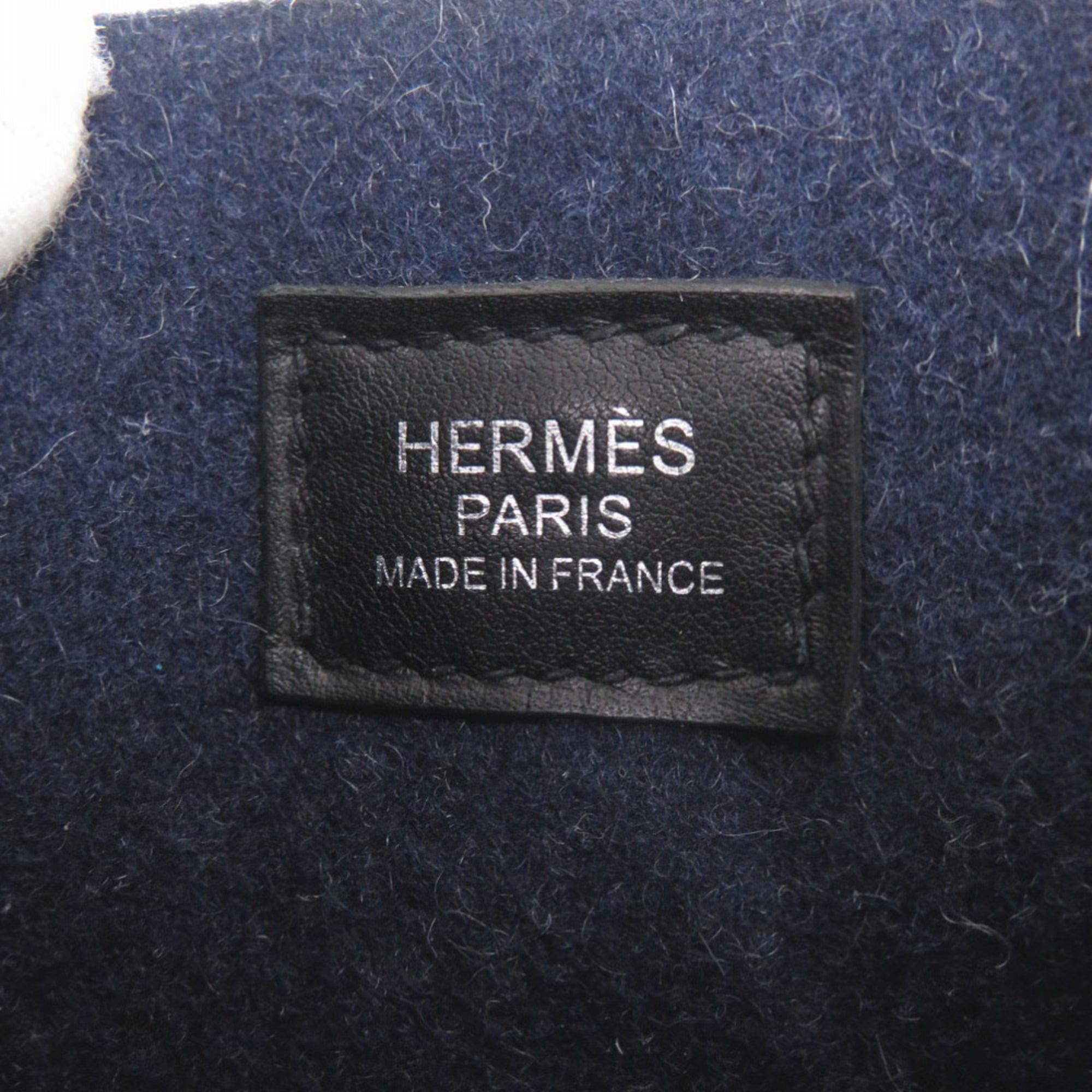 Hermes Like New Hermes Evelyne TPM Amazon Felt Swift Leather Shoulder Bag in Blue Nuit with Silver Hardware, Y Stamp (2020 Model), 0968HERMES Size ONE SIZE - 8 Thumbnail
