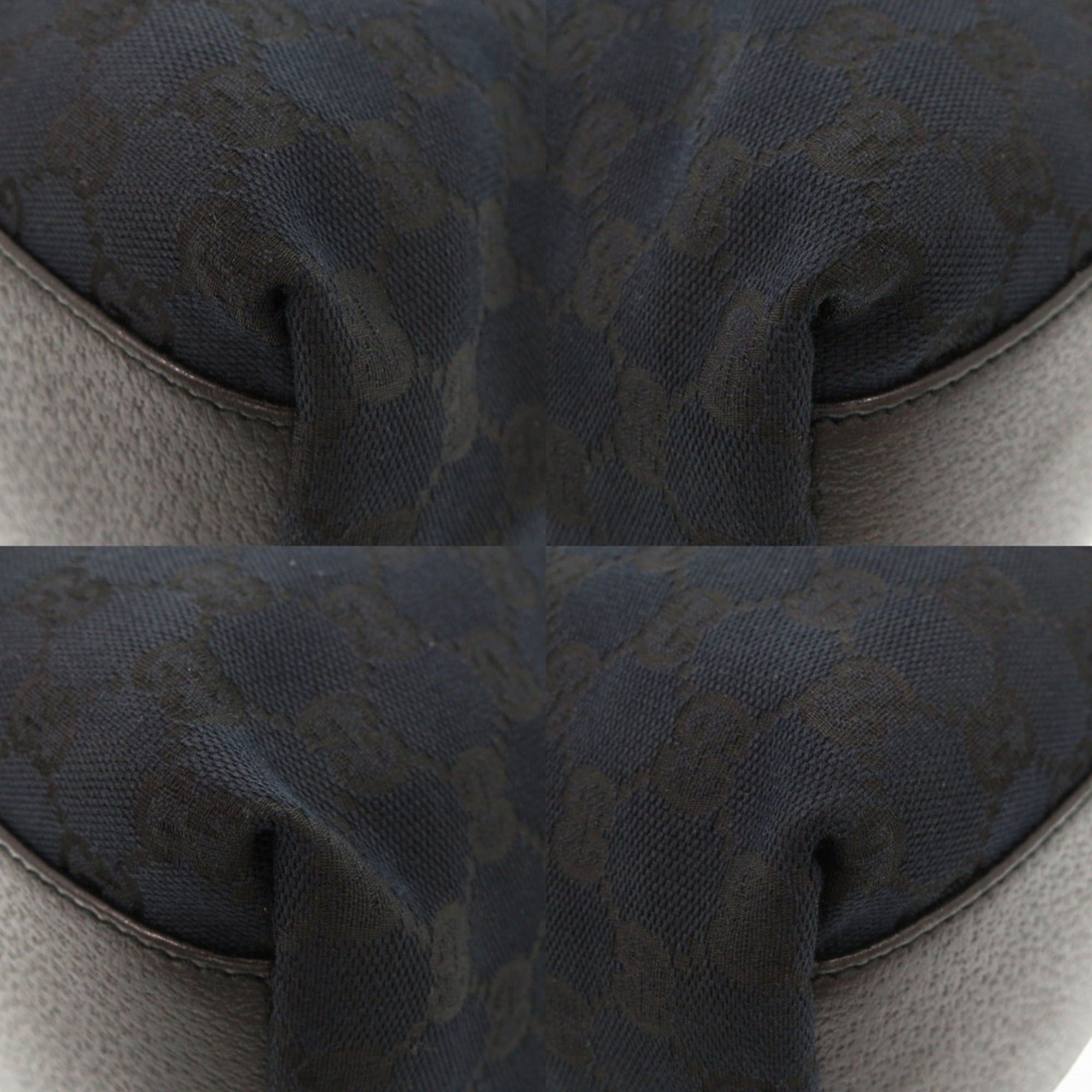Gucci Gucci GG Canvas Leather 153009 Black Tote Bag 1967 GUCCI Size ONE SIZE - 4 Thumbnail