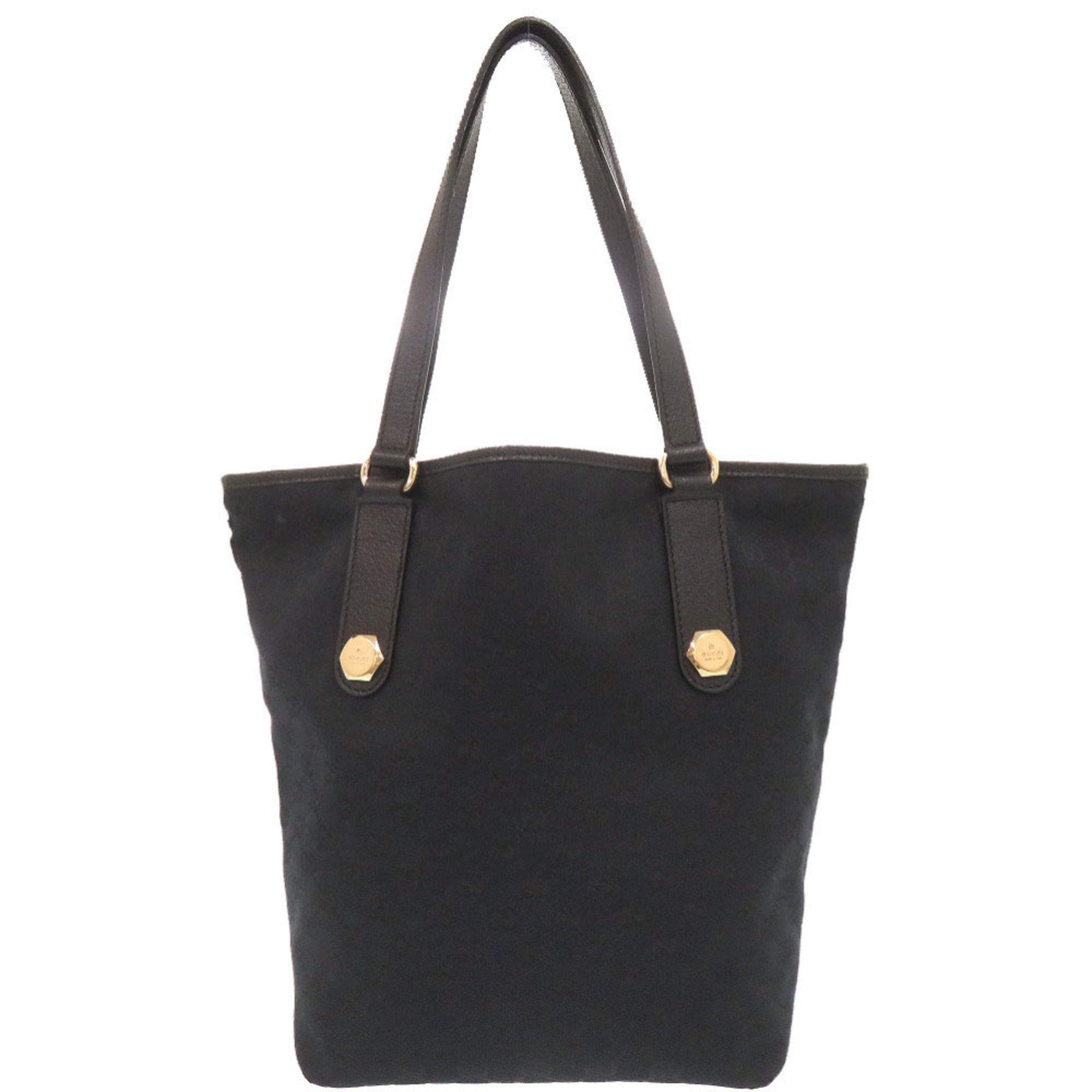 Gucci Gucci GG Canvas Leather 153009 Black Tote Bag 1967 GUCCI Size ONE SIZE - 2 Thumbnail