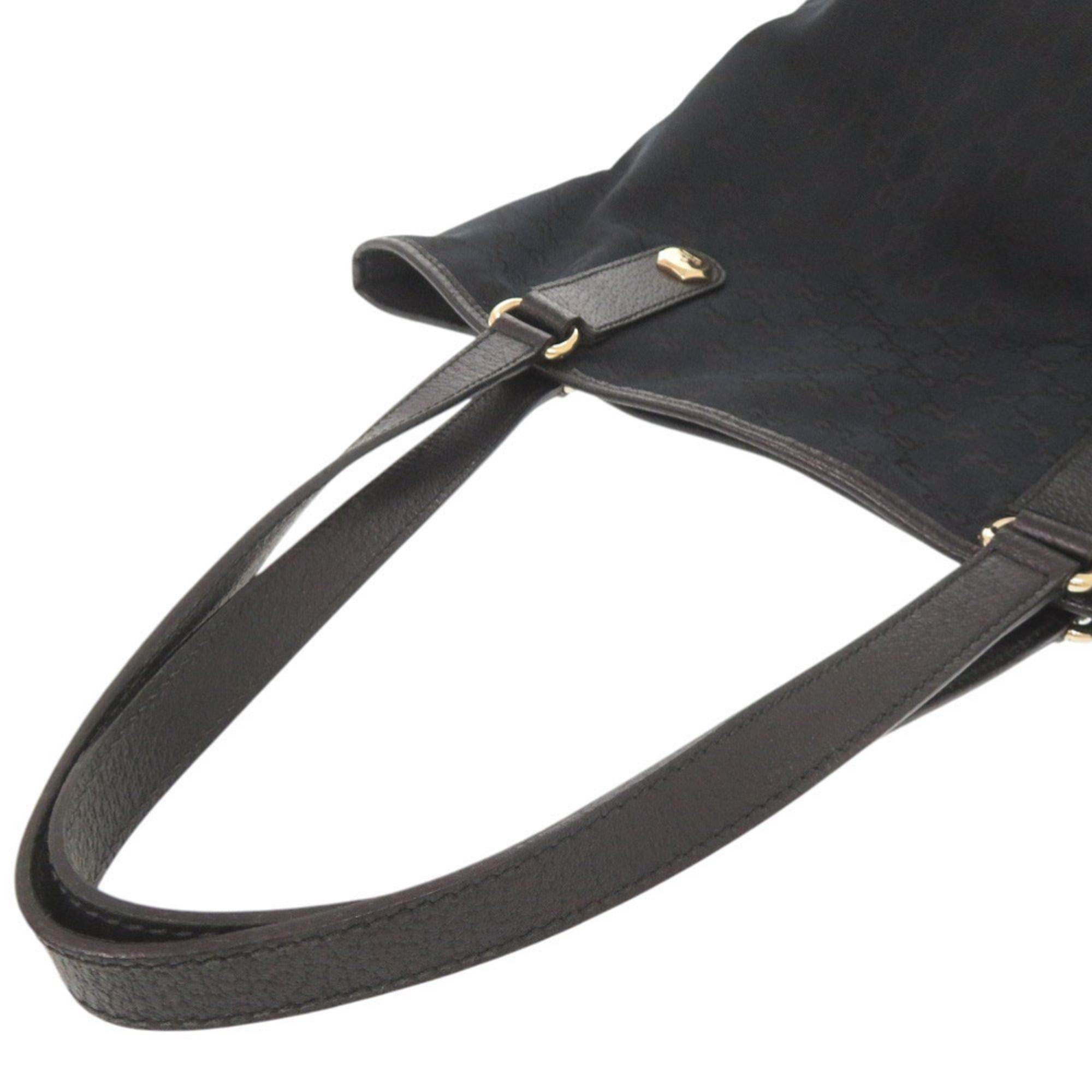 Gucci Gucci GG Canvas Leather 153009 Black Tote Bag 1967 GUCCI Size ONE SIZE - 6 Thumbnail