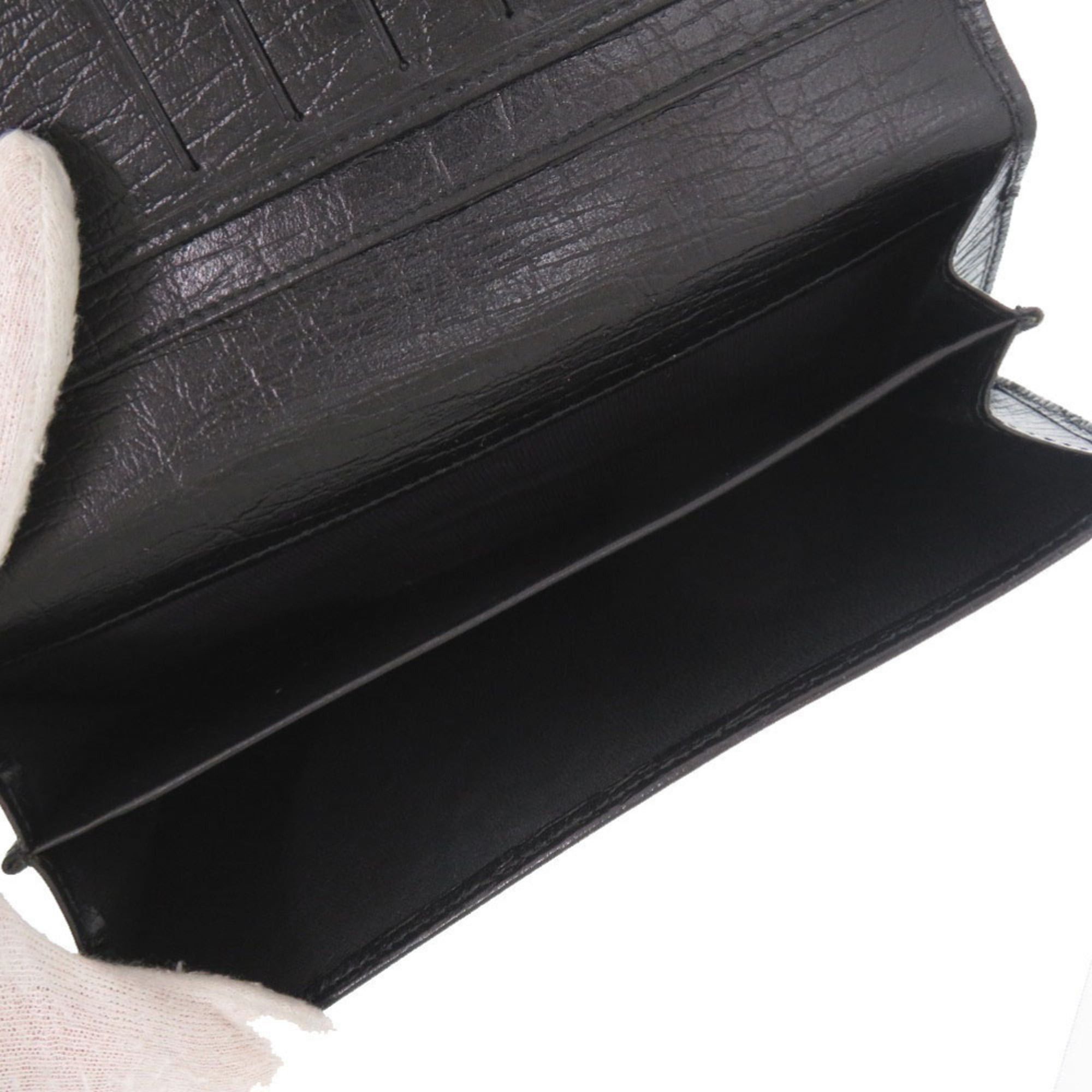 Gucci Excellent condition Gucci Bamboo Bi-fold Long Wallet 112522 Leather Black Brown 0920GUCCI Size ONE SIZE - 5 Thumbnail