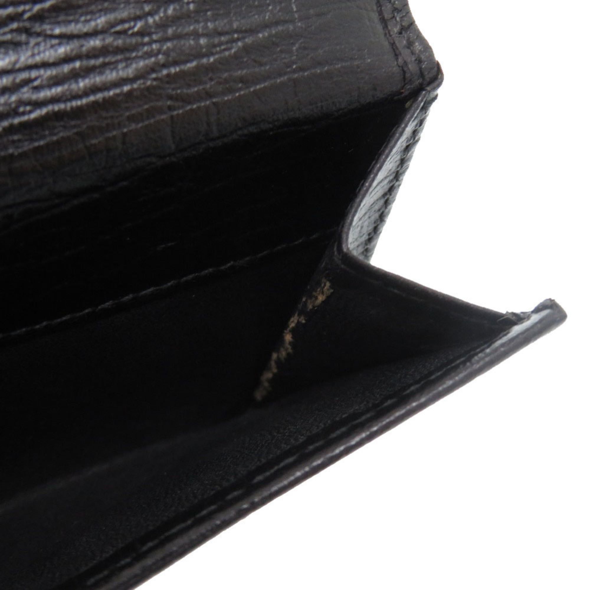 Gucci Excellent condition Gucci Bamboo Bi-fold Long Wallet 112522 Leather Black Brown 0920GUCCI Size ONE SIZE - 8 Thumbnail