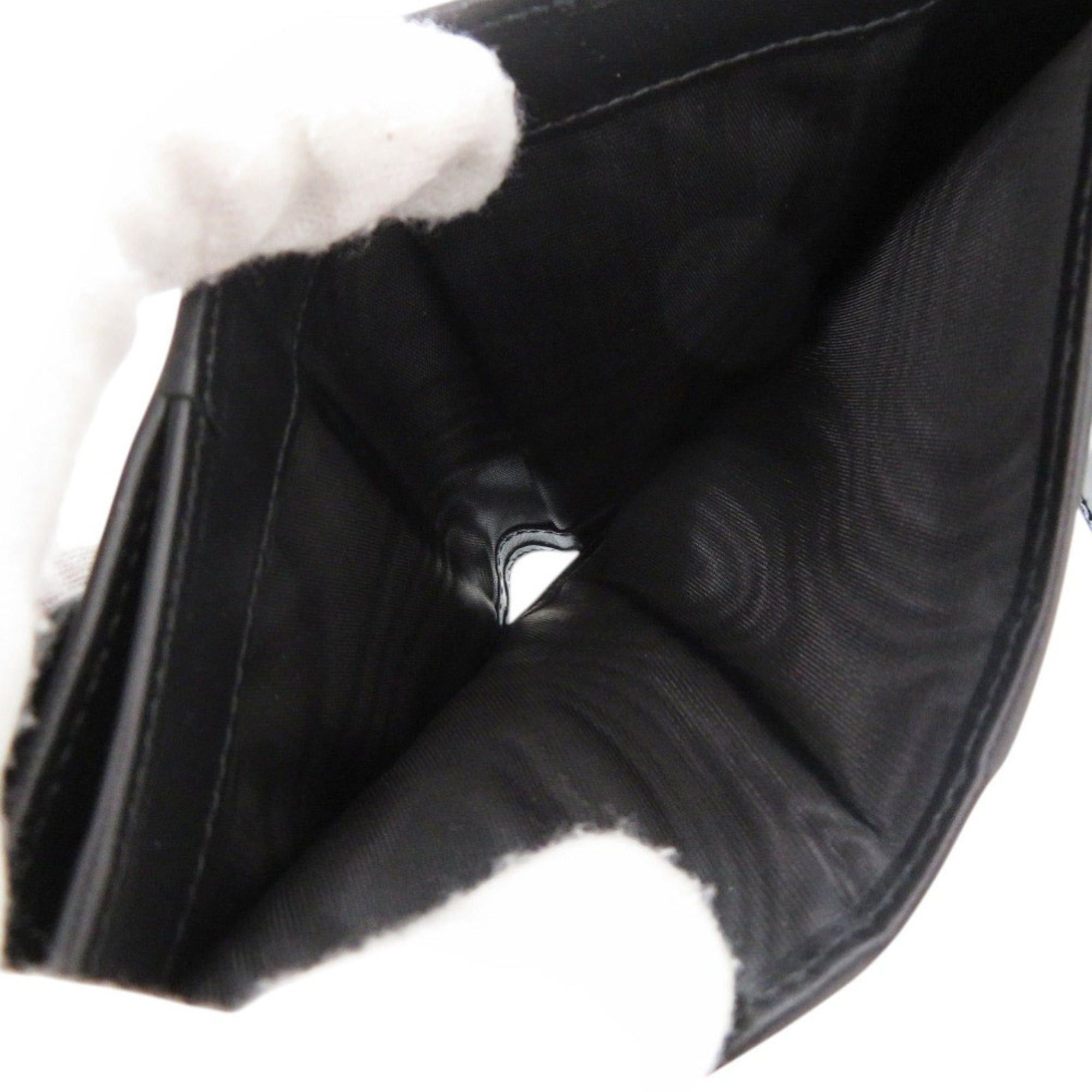 Prada Unused Prada Saffiano Triangle 1MH043 Leather Black Tri-fold Wallet 1105PRADA Size ONE SIZE - 6 Thumbnail