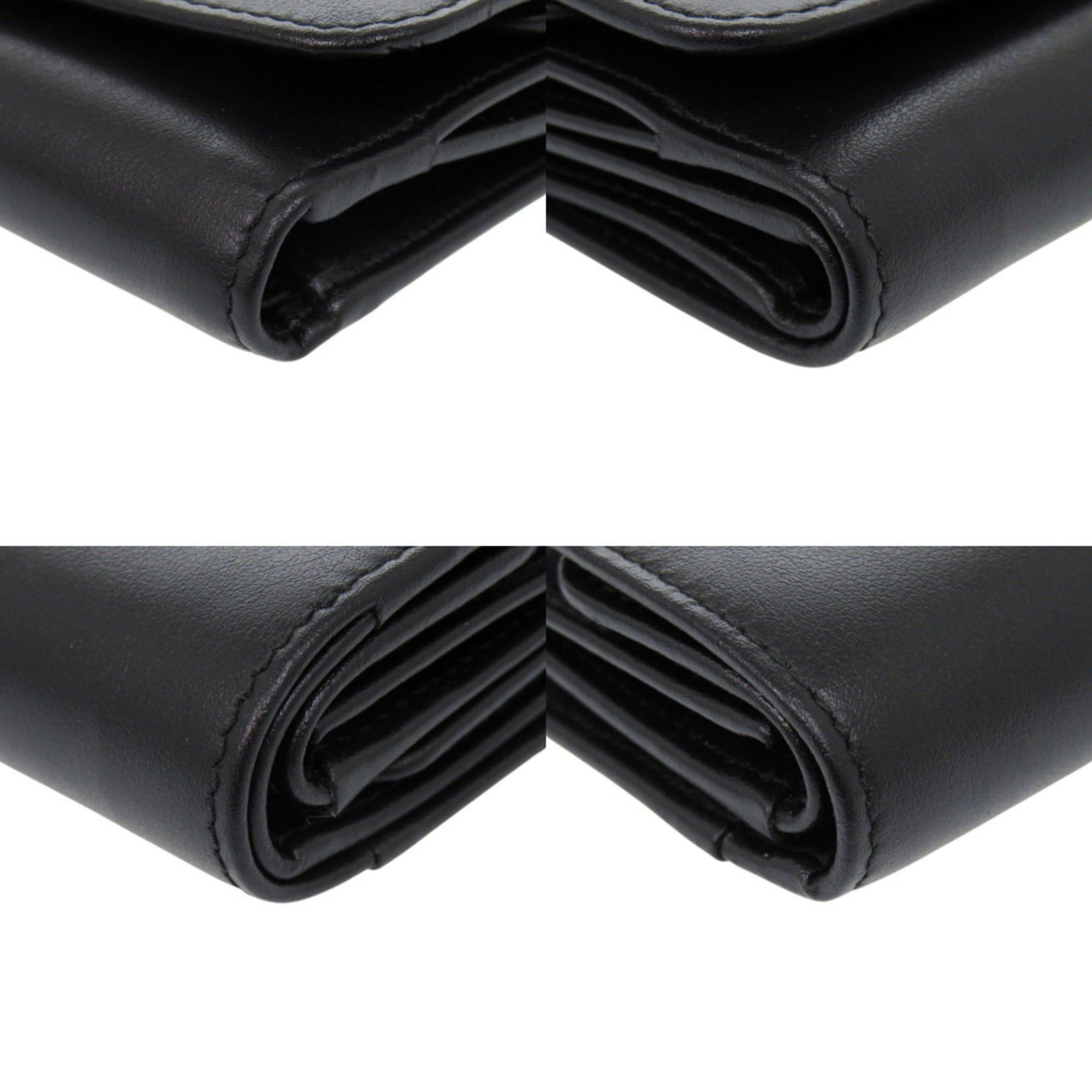 Prada Unused Prada Saffiano Triangle 1MH043 Leather Black Tri-fold Wallet 1105PRADA Size ONE SIZE - 4 Thumbnail