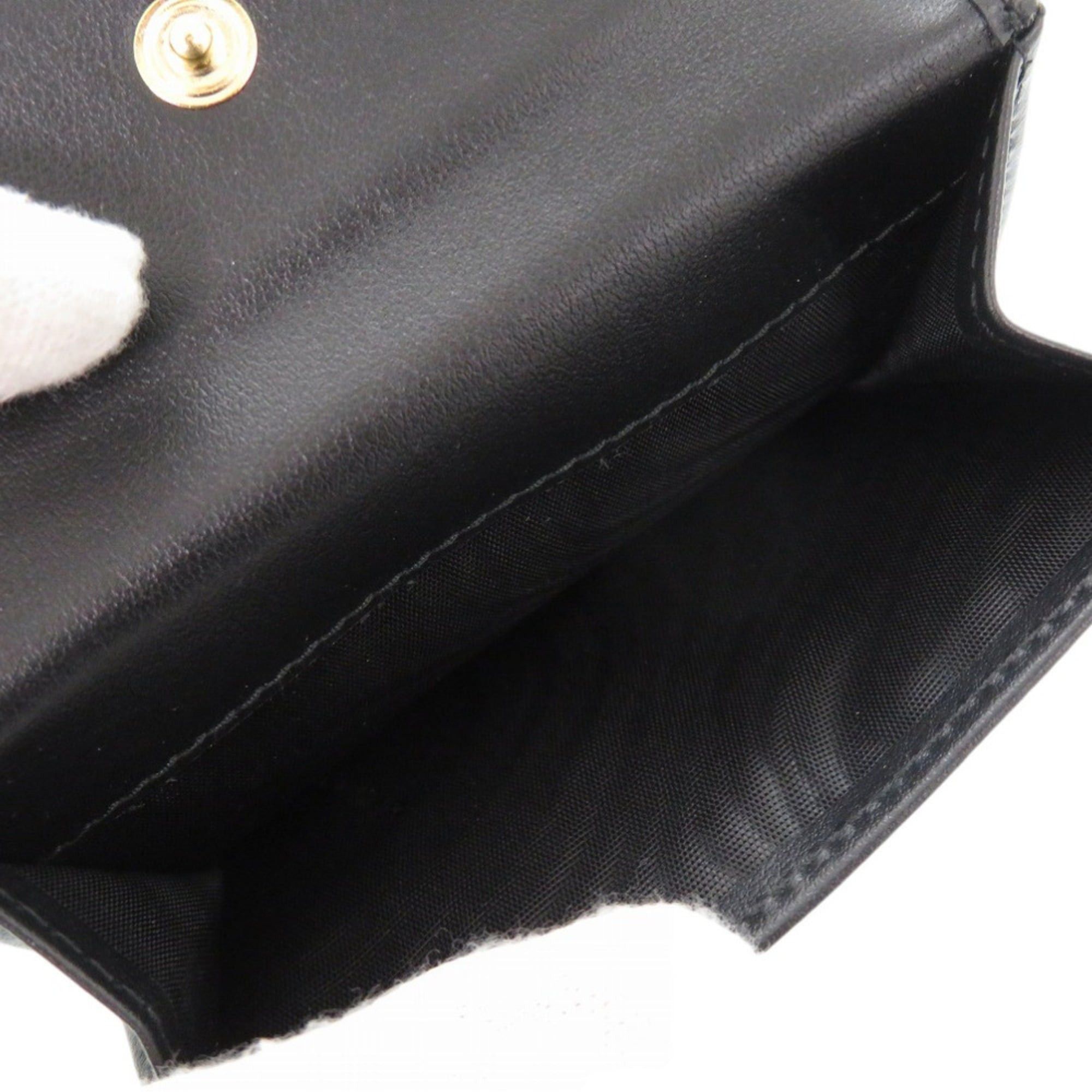 Prada Unused Prada Saffiano Triangle 1MH043 Leather Black Tri-fold Wallet 1105PRADA Size ONE SIZE - 7 Thumbnail