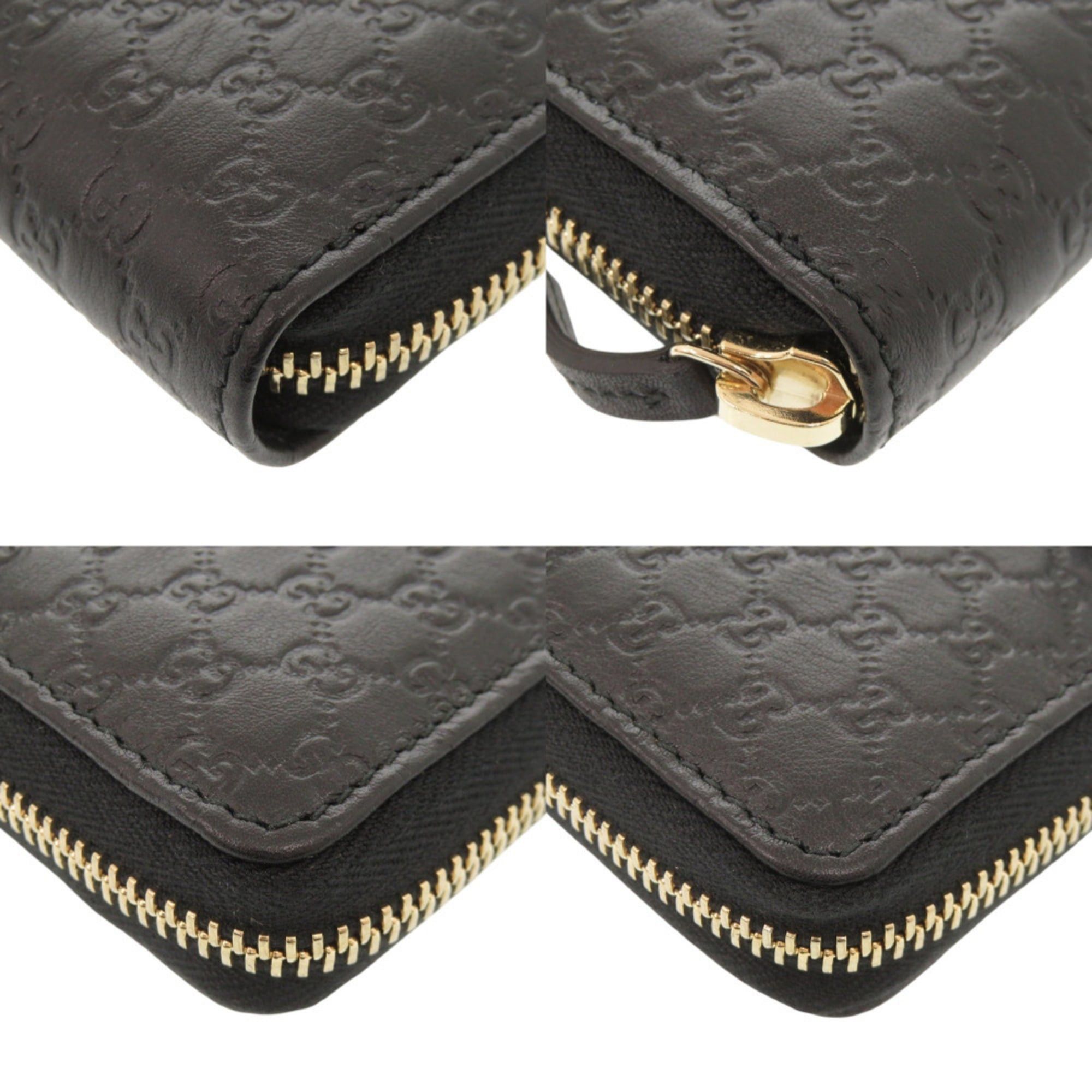 Gucci Like New Gucci Microguccissima Ribbon 388680 Black Round Zip Long Wallet 0731GUCCI Size ONE SIZE - 4 Thumbnail