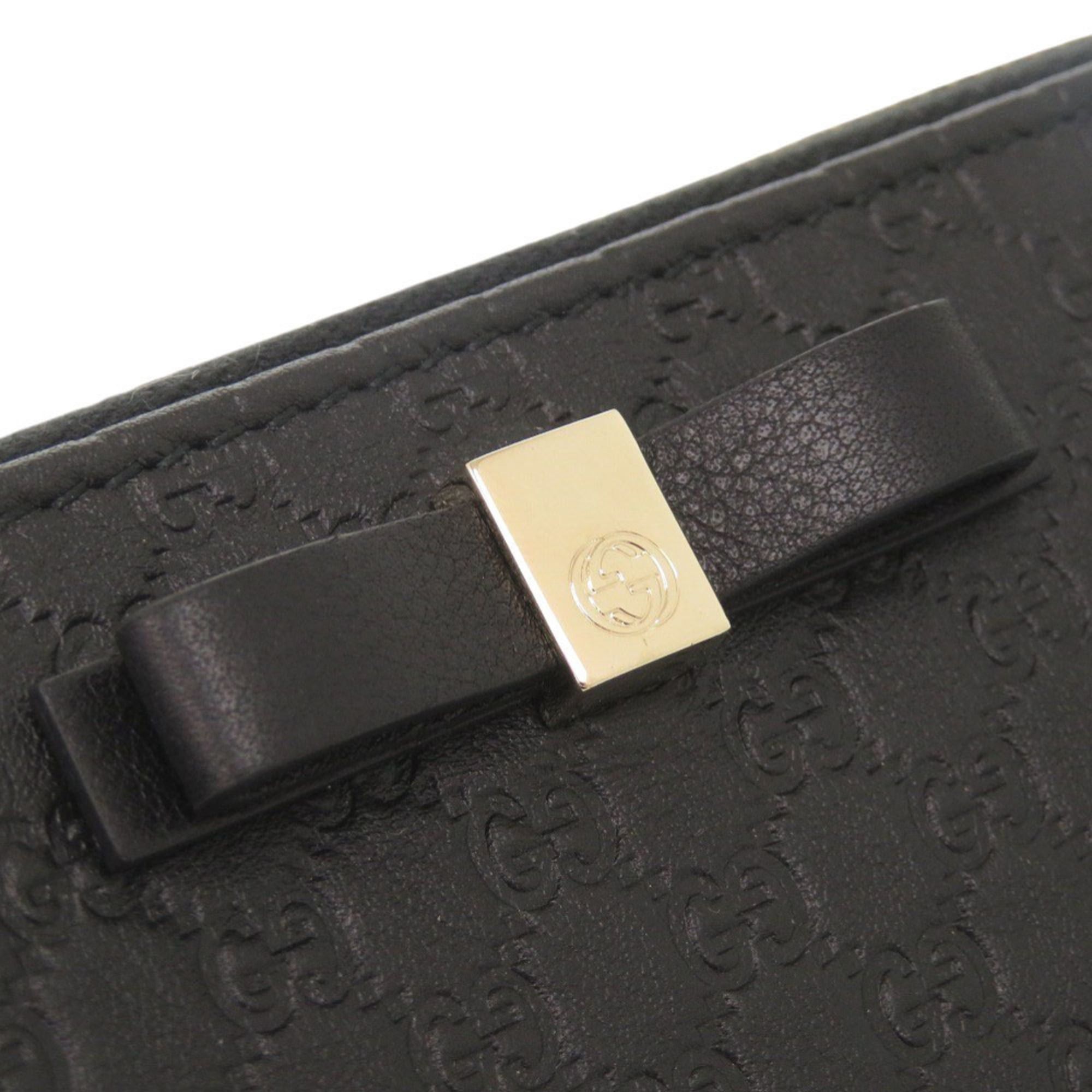Gucci Like New Gucci Microguccissima Ribbon 388680 Black Round Zip Long Wallet 0731GUCCI Size ONE SIZE - 9 Thumbnail