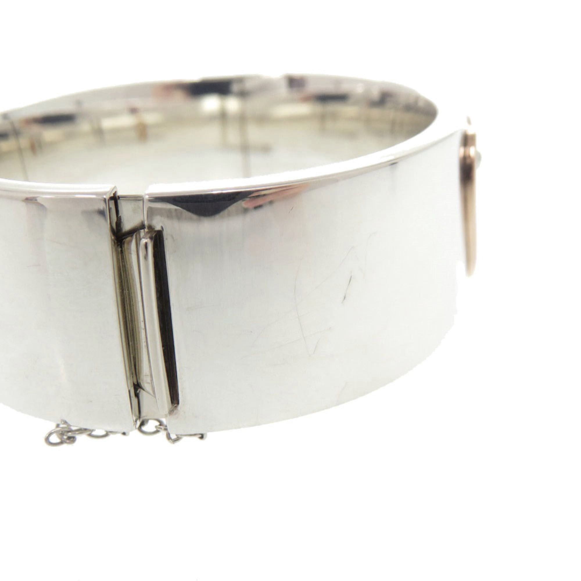 Tiffany & Co. Excellent condition Tiffany & Co. Heart Lock sterling silver 925 18K rose gold 750 bangle bracelet 1727TIFFANY&Co. Size ONE SIZE - 8 Thumbnail