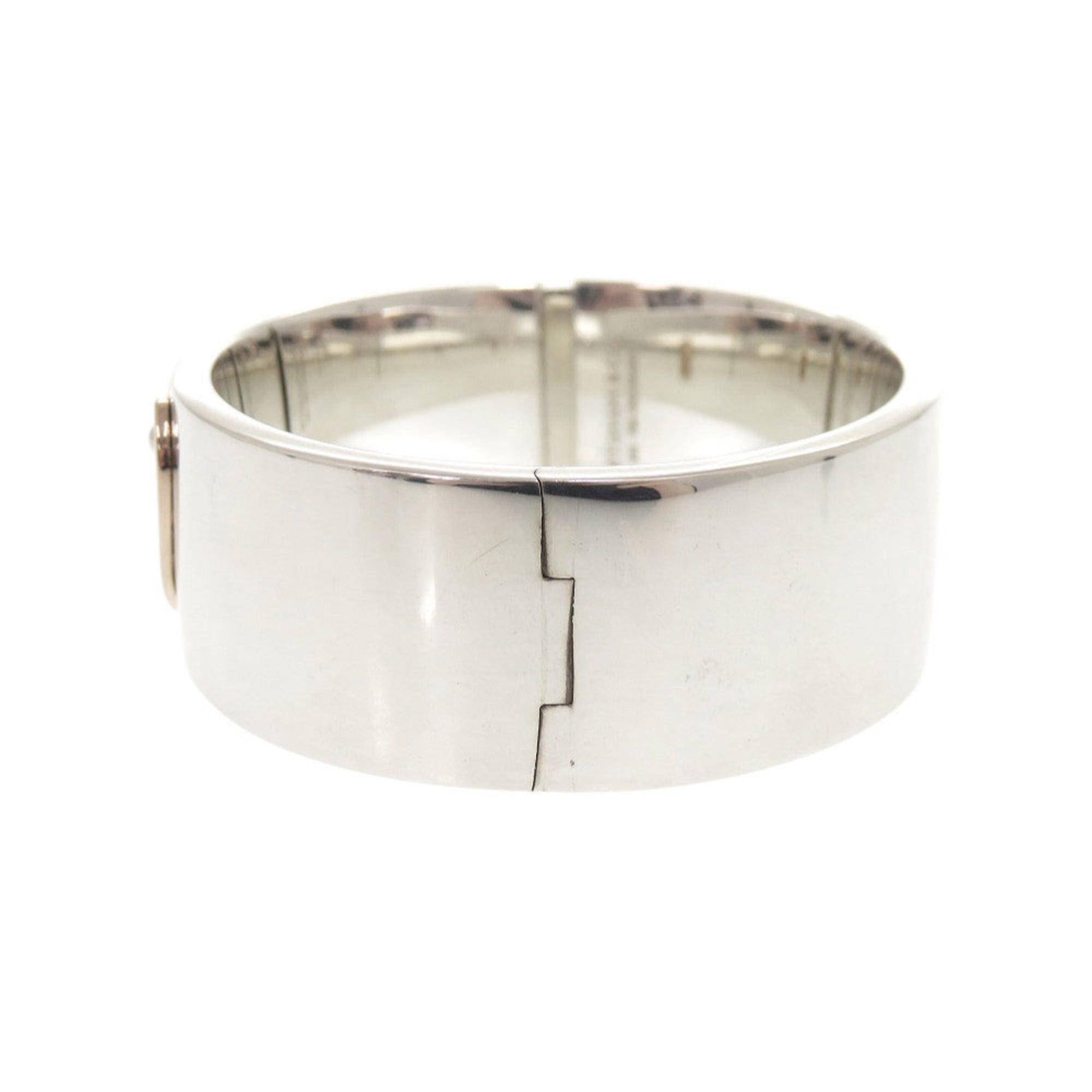 Tiffany & Co. Excellent condition Tiffany & Co. Heart Lock sterling silver 925 18K rose gold 750 bangle bracelet 1727TIFFANY&Co. Size ONE SIZE - 3 Thumbnail