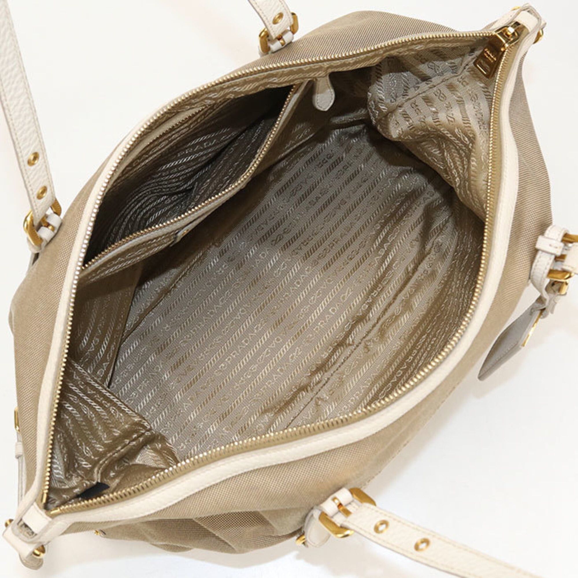 Prada Prada Tote Bag BR4253 2-Way Women's Beige Size ONE SIZE - 3 Thumbnail