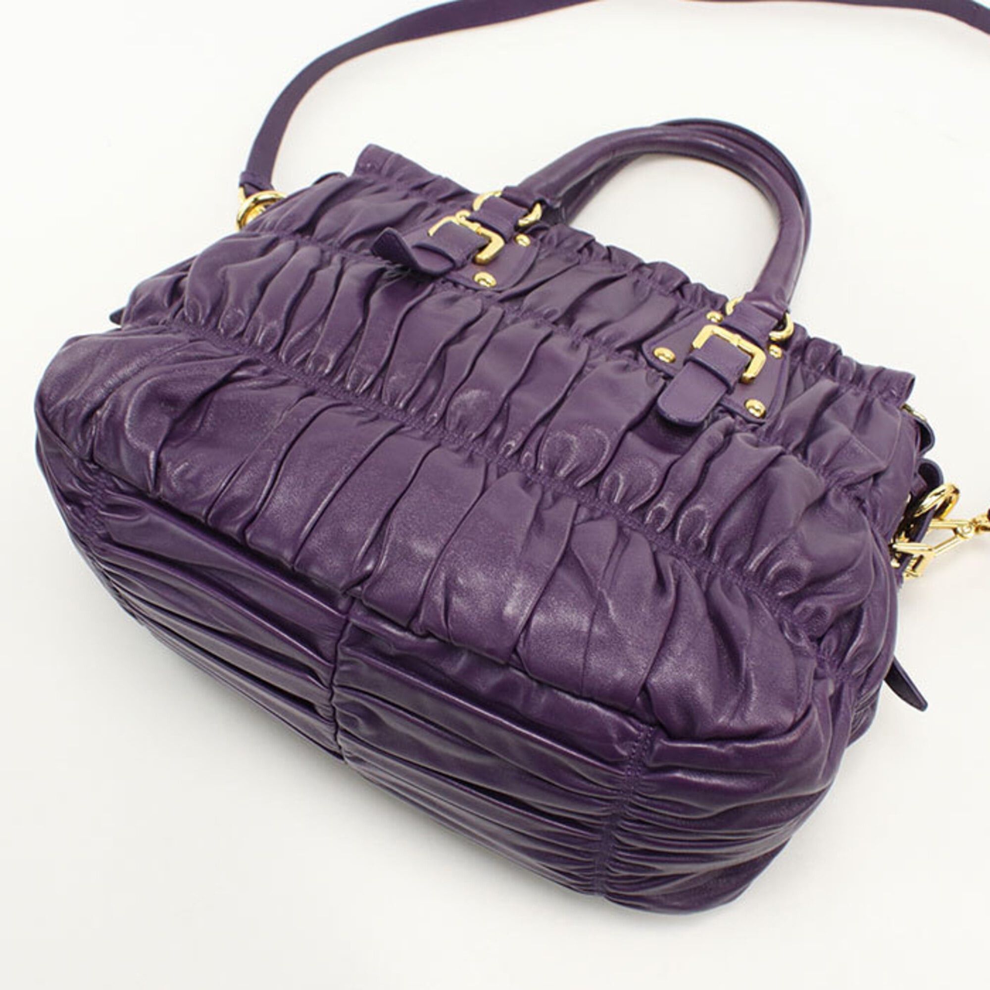 Prada Prada Tote Bag 2-Way Handbag Women's Purple Size ONE SIZE - 2 Thumbnail
