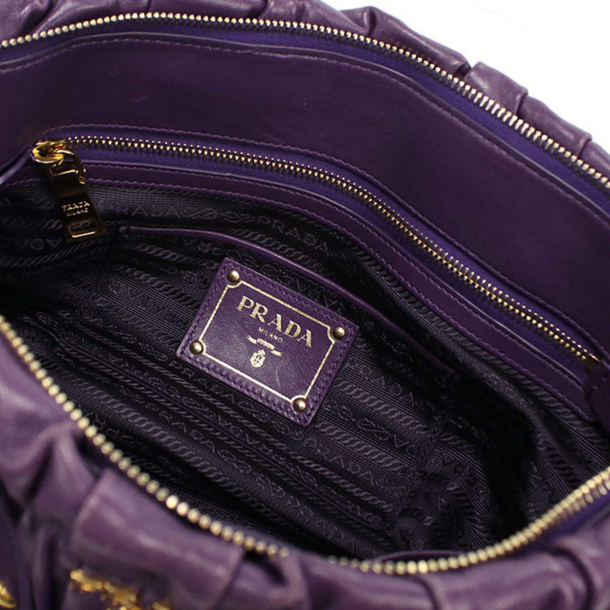 Prada Prada Tote Bag 2-Way Handbag Women's Purple Size ONE SIZE - 4 Thumbnail