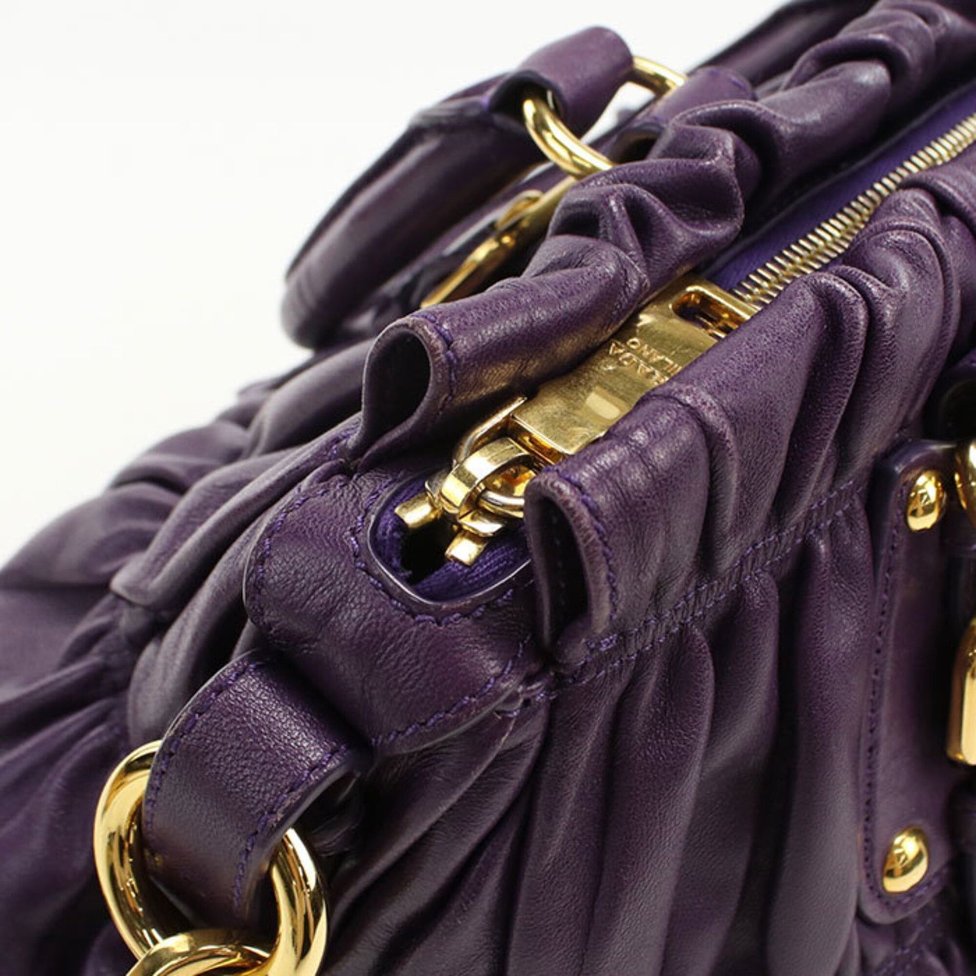 Prada Prada Tote Bag 2-Way Handbag Women's Purple Size ONE SIZE - 5 Thumbnail