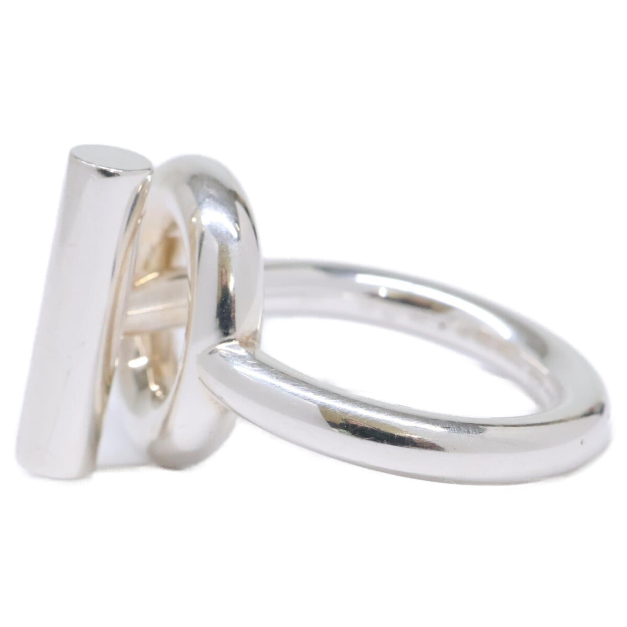 Hermes HERMES Ag925 Echappé MM Ring, Size 50, Silver, Women's Size ONE SIZE - 3 Thumbnail