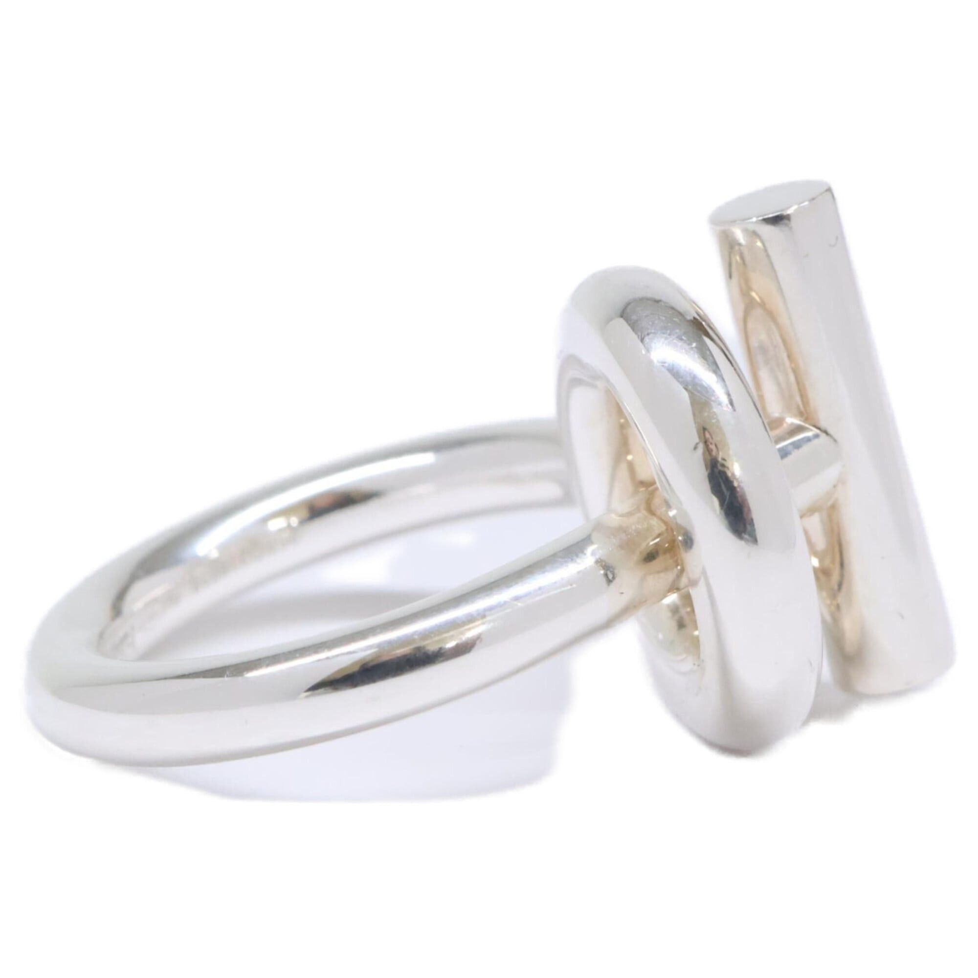 Hermes HERMES Ag925 Echappé MM Ring, Size 50, Silver, Women's Size ONE SIZE - 5 Thumbnail