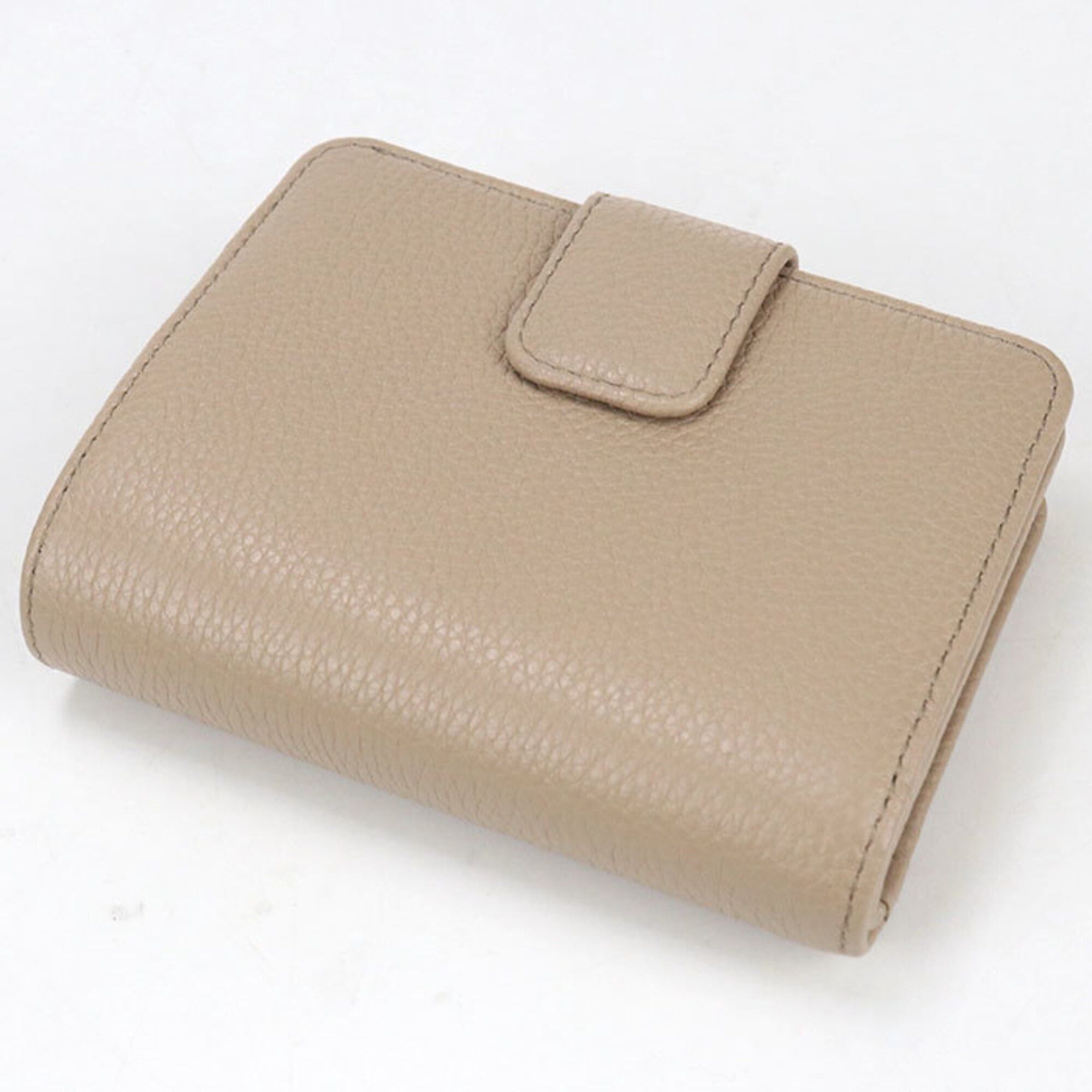 Prada PRADA bi-fold wallet, Vitello Grain Leather, women's, beige. Size ONE SIZE - 2 Thumbnail