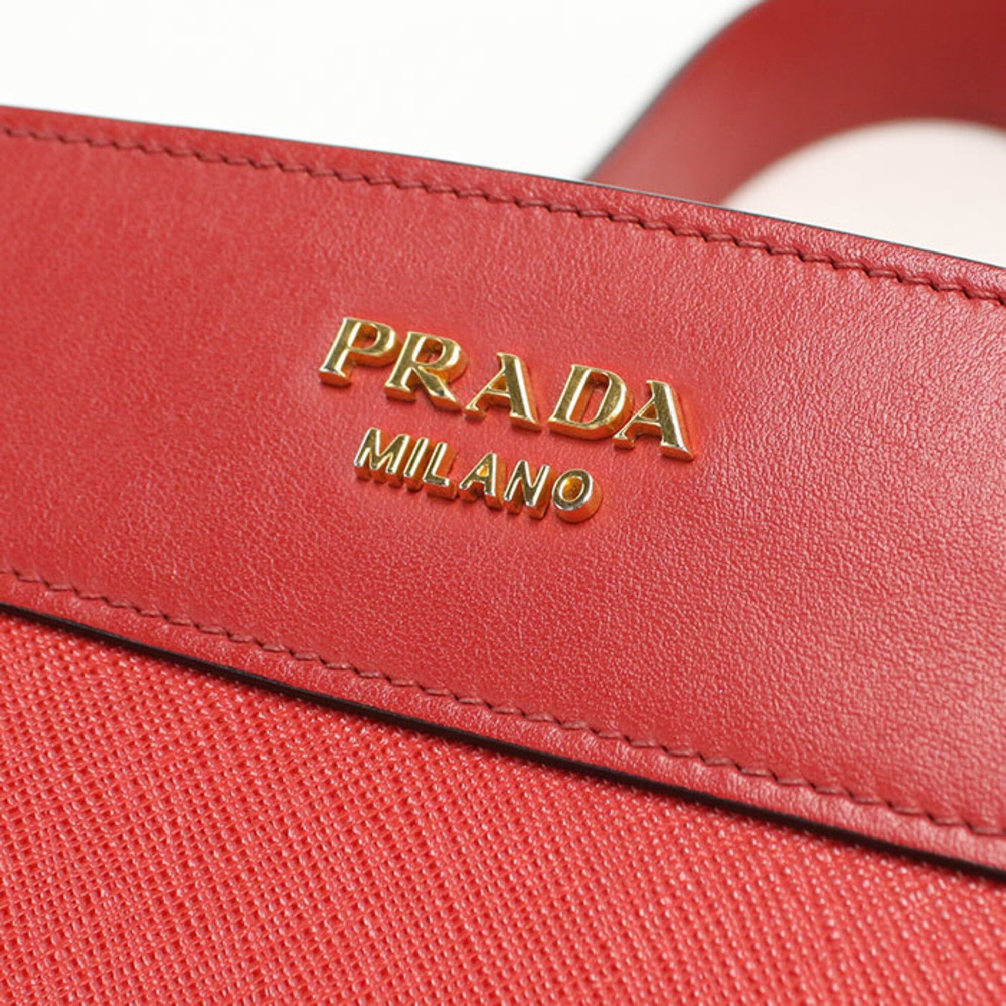 Prada Prada Crossbody Shoulder Bag 1BH043 Saffiano Leather Women's Red Size ONE SIZE - 4 Thumbnail