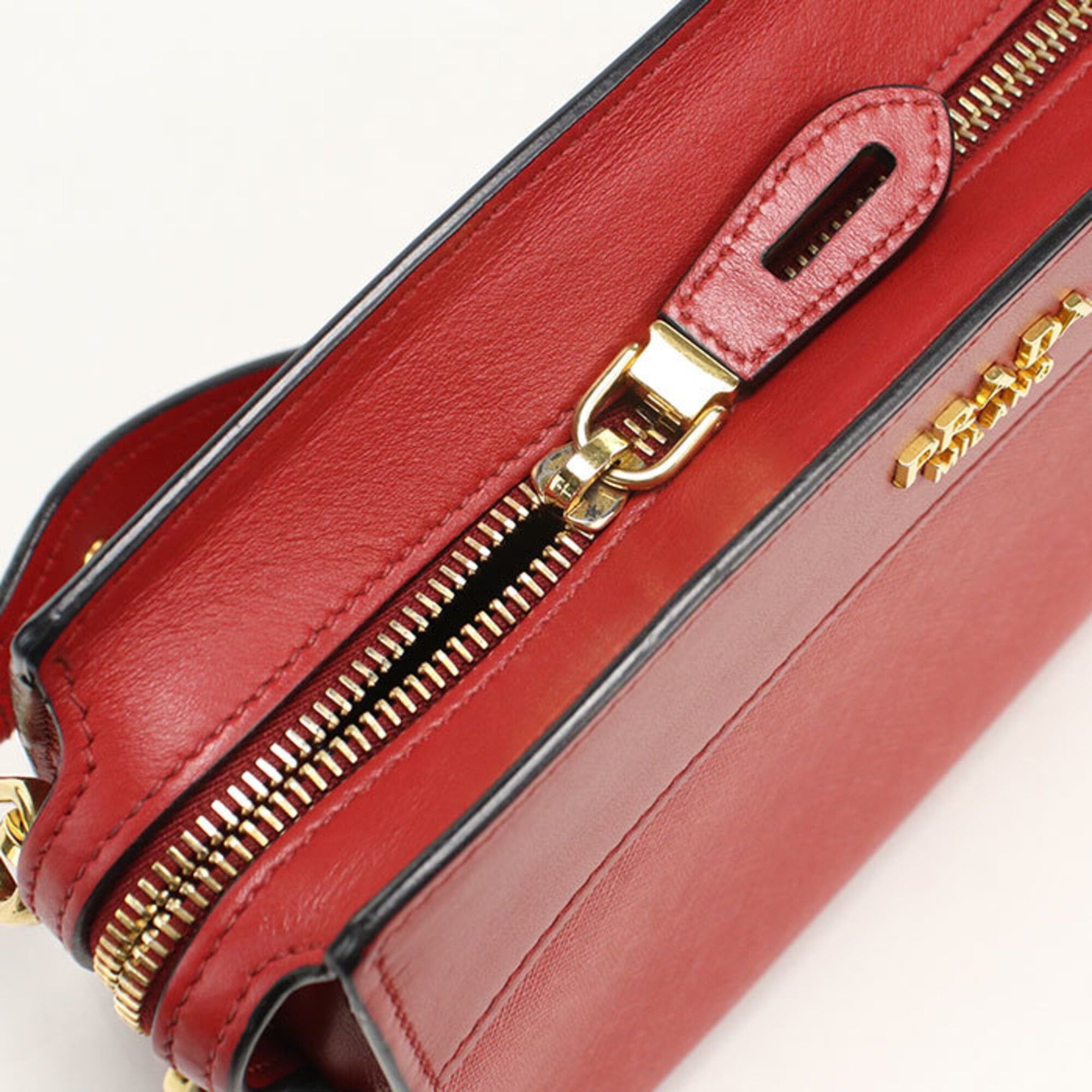 Prada Prada Crossbody Shoulder Bag 1BH043 Saffiano Leather Women's Red Size ONE SIZE - 7 Thumbnail