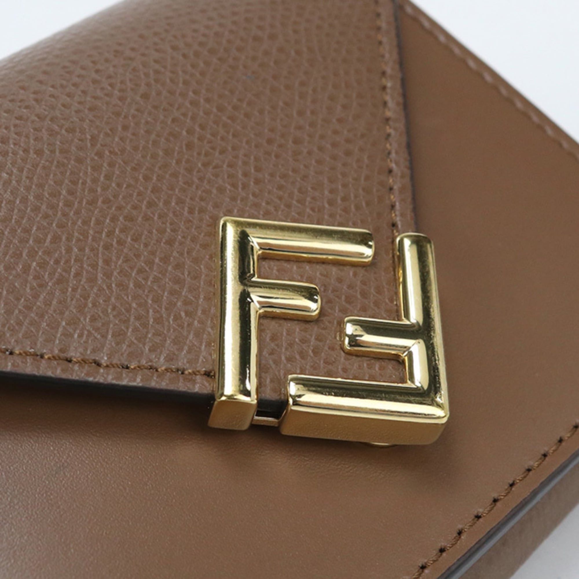 Fendi FENDI Tri-fold Wallet 8M0480 FF Diamond Women's Brown Size ONE SIZE - 8 Thumbnail