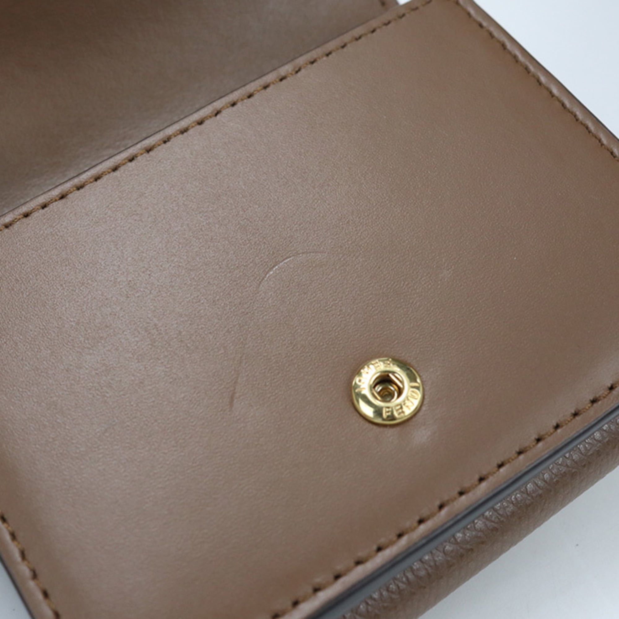 Fendi FENDI Tri-fold Wallet 8M0480 FF Diamond Women's Brown Size ONE SIZE - 9 Thumbnail