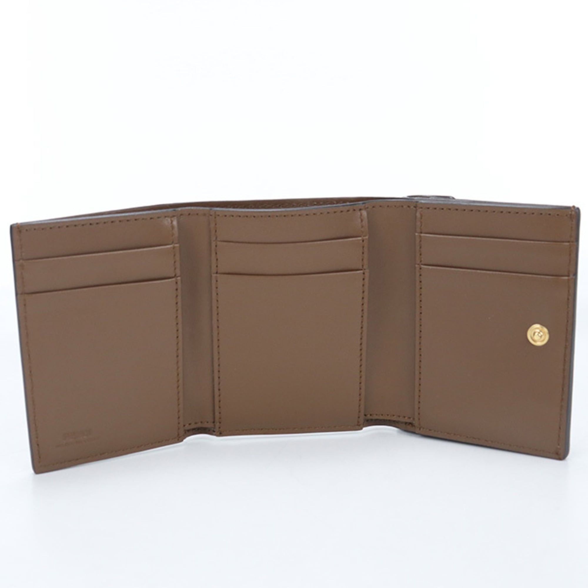 Fendi FENDI Tri-fold Wallet 8M0480 FF Diamond Women's Brown Size ONE SIZE - 3 Thumbnail