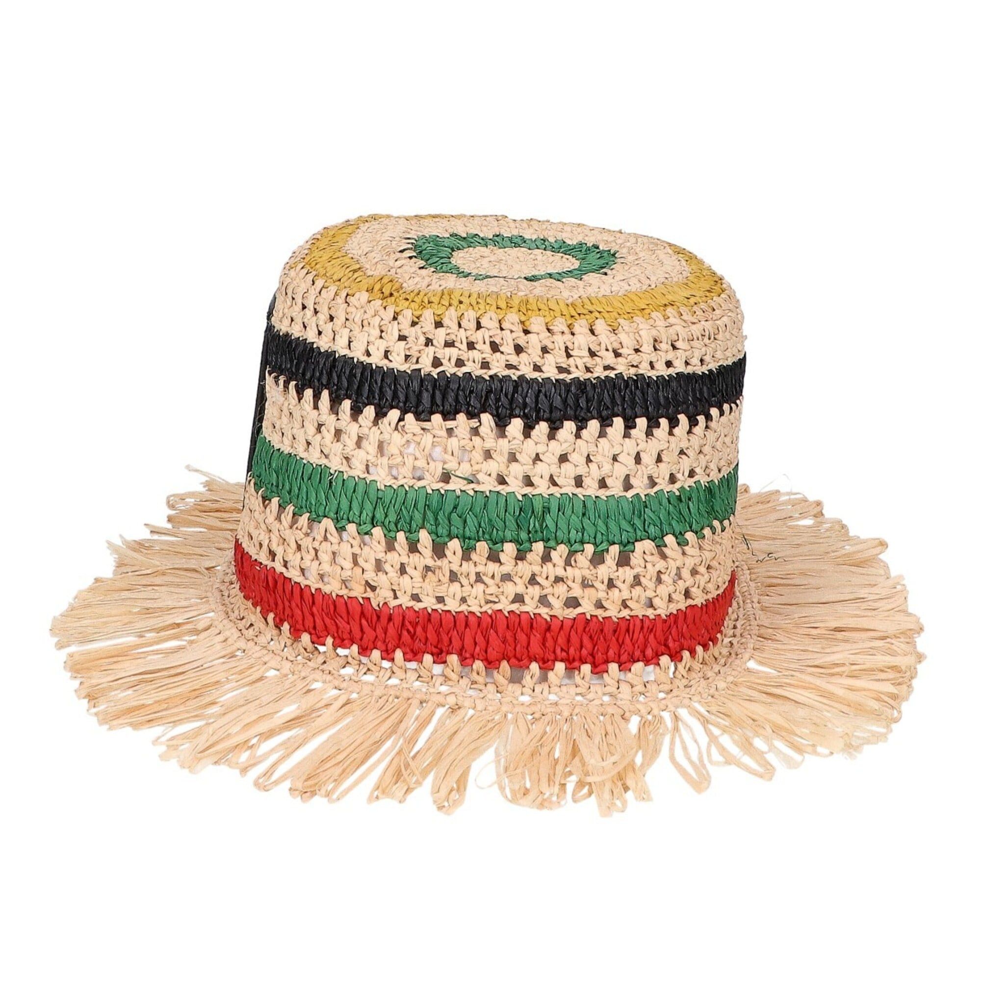 Loewe LOEWE K820295X68 Anagram Raffia Stripe Clochette Hat, Multicolor, Women's Size ONE SIZE - 2 Thumbnail