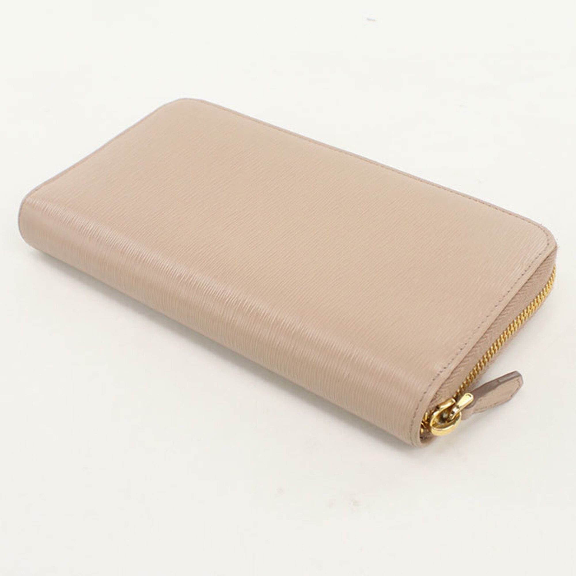 Prada Prada Long Wallet, Round Zipper, 1ML506, Women's, Beige Size ONE SIZE - 2 Thumbnail