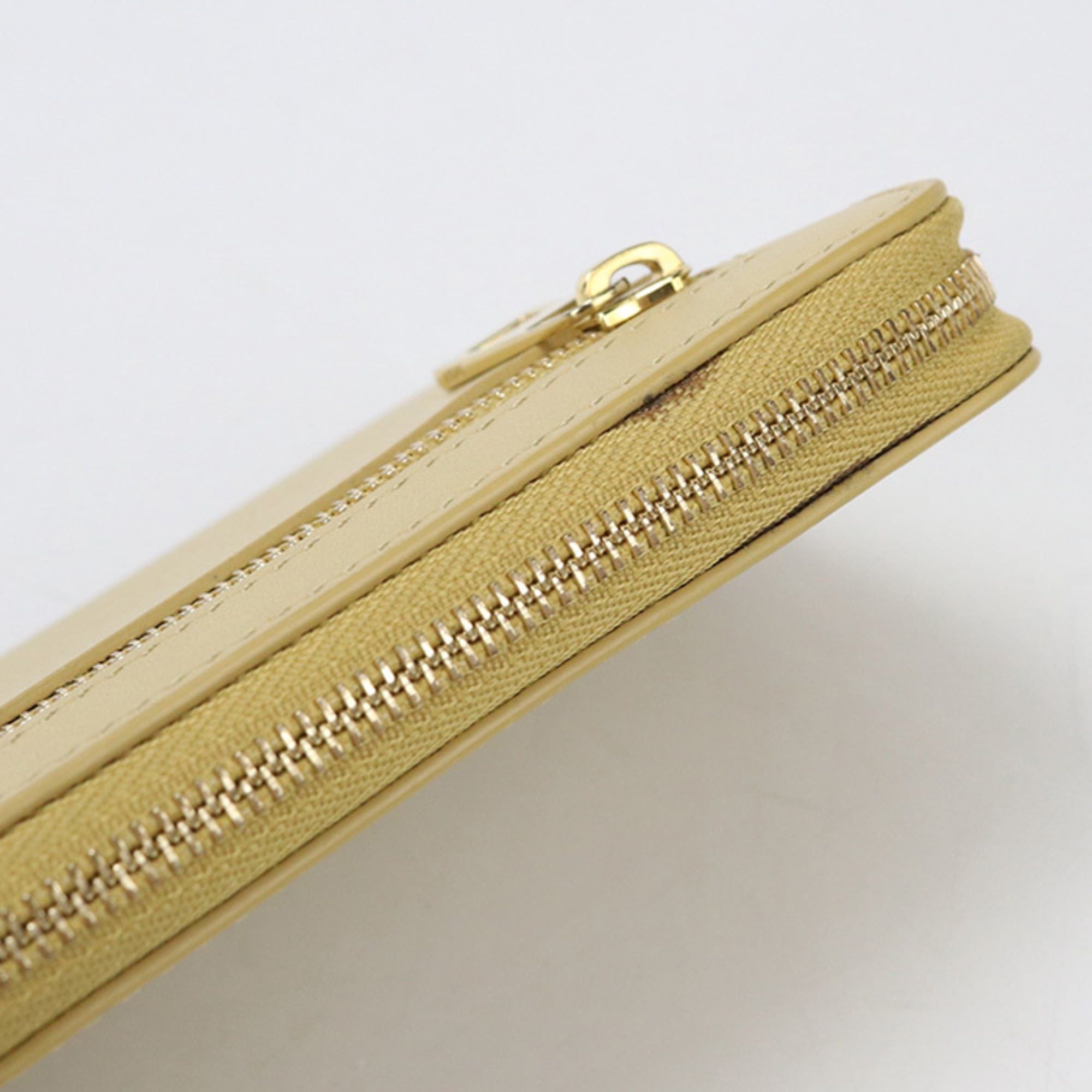 Loewe LOEWE women's zip-around long wallet with round zipper and knot design, yellow. Size ONE SIZE - 6 Thumbnail