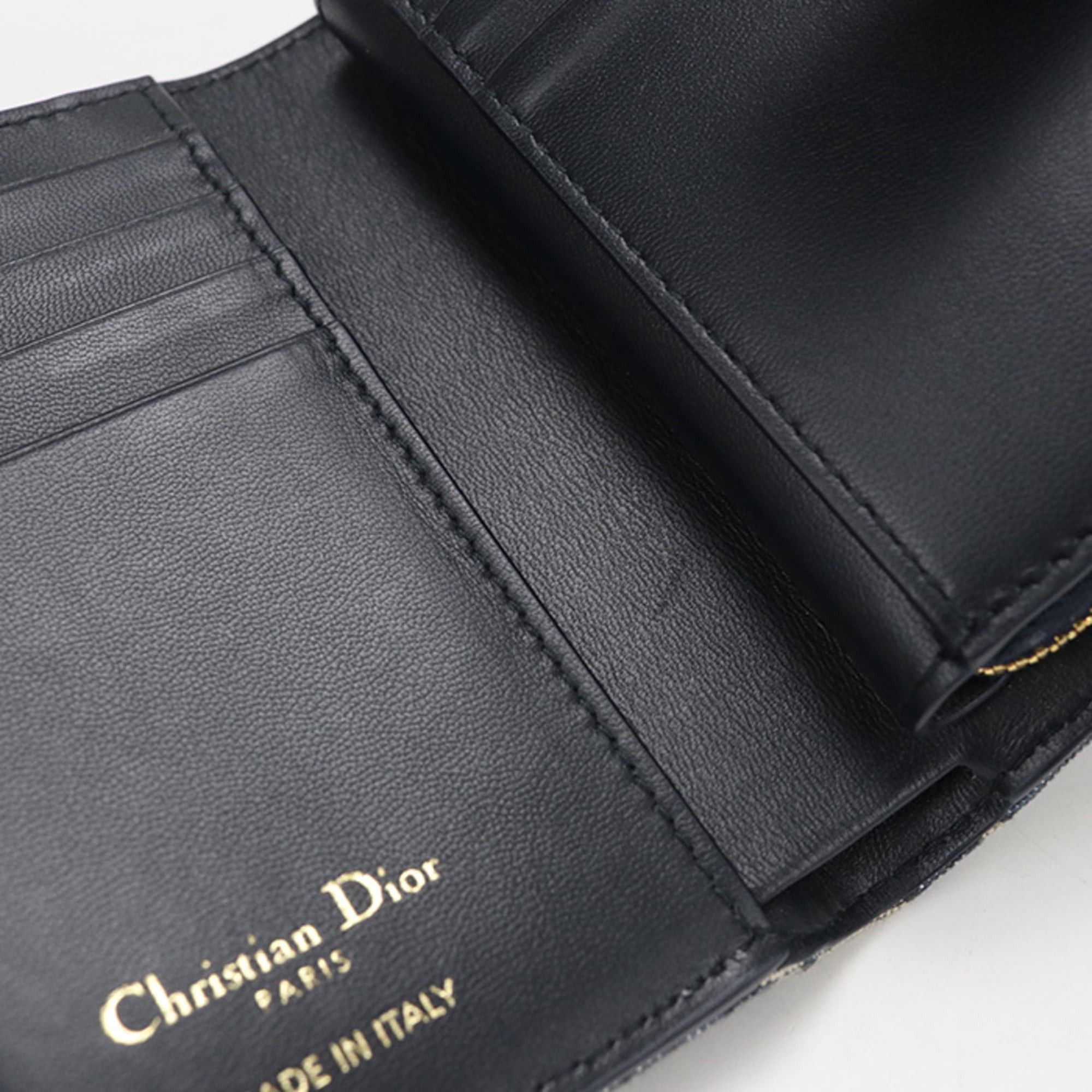 Dior Christian Dior DIOR Dior Bi-fold Wallet Ditany 30 Montaigne Women's Navy Size ONE SIZE - 6 Thumbnail