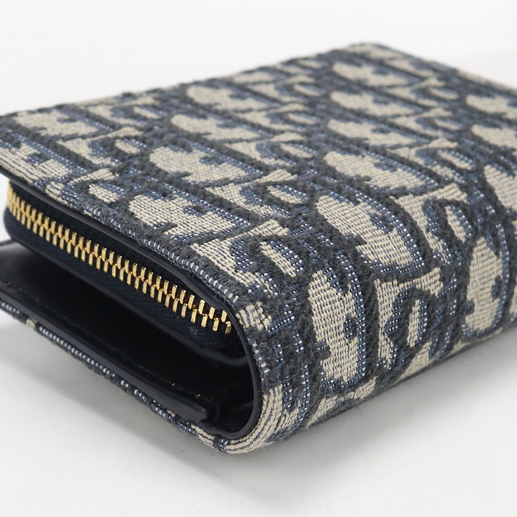 Dior Christian Dior DIOR Dior Bi-fold Wallet Ditany 30 Montaigne Women's Navy Size ONE SIZE - 8 Thumbnail