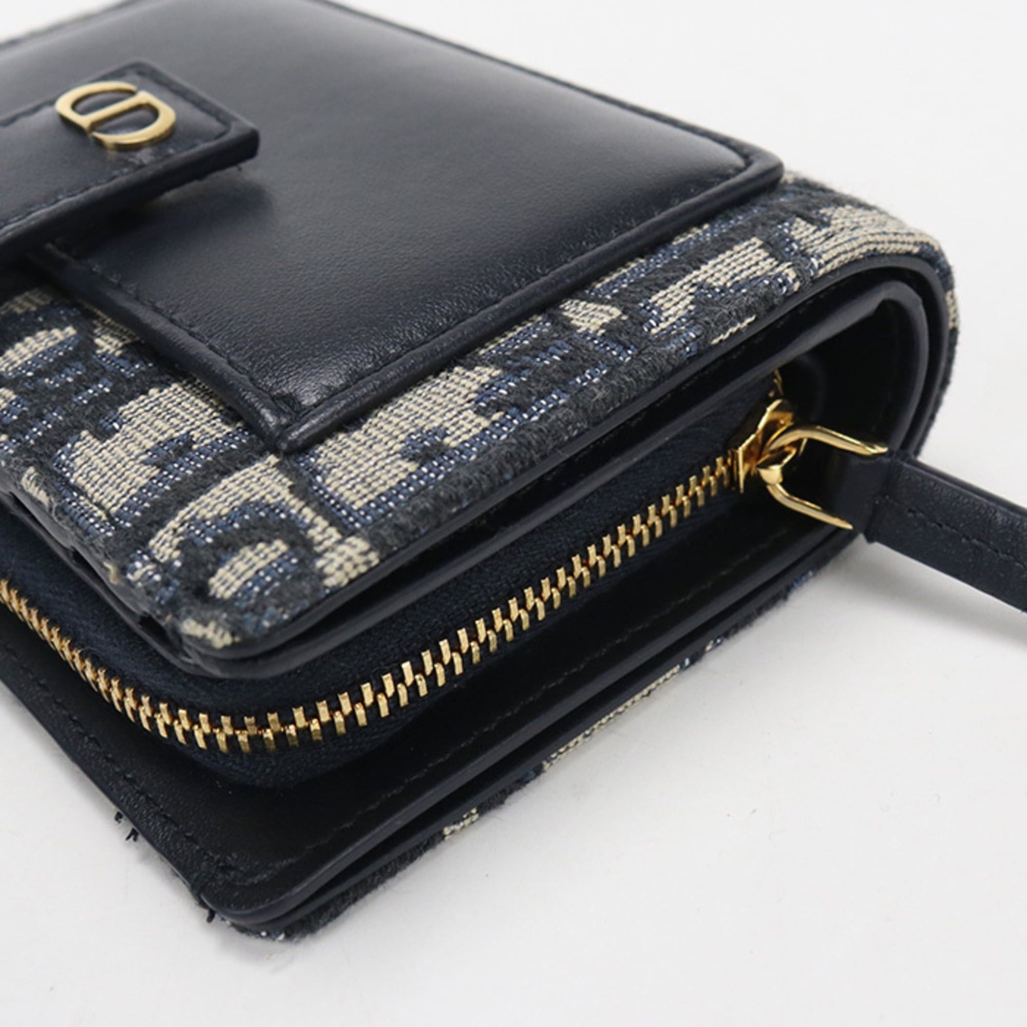 Dior Christian Dior DIOR Dior Bi-fold Wallet Ditany 30 Montaigne Women's Navy Size ONE SIZE - 7 Thumbnail