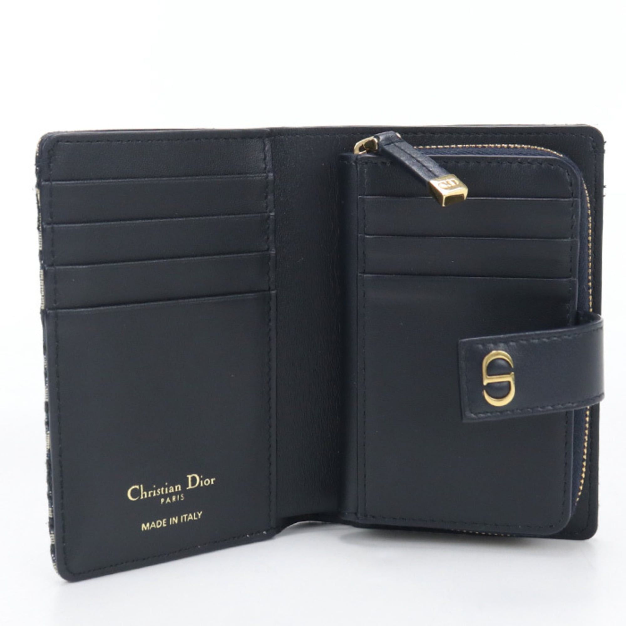 Dior Christian Dior DIOR Dior Bi-fold Wallet Ditany 30 Montaigne Women's Navy Size ONE SIZE - 3 Thumbnail