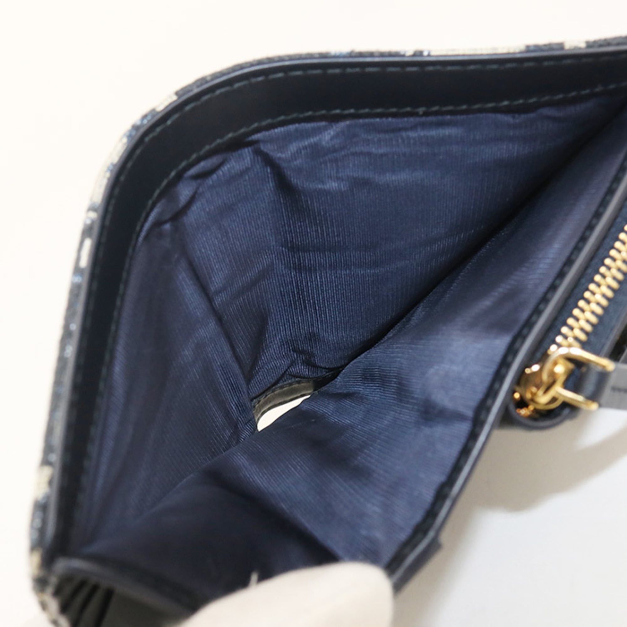 Dior Christian Dior DIOR Dior Bi-fold Wallet Ditany 30 Montaigne Women's Navy Size ONE SIZE - 4 Thumbnail