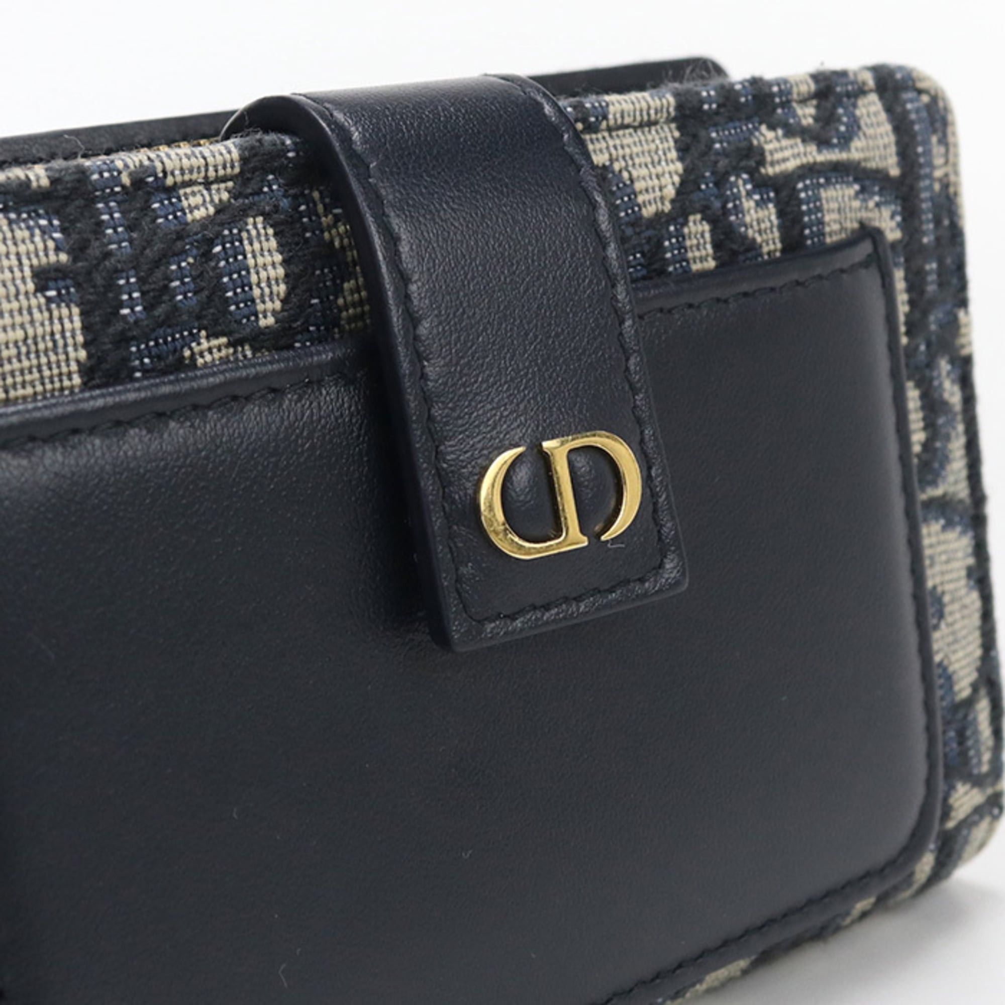 Dior Christian Dior DIOR Dior Bi-fold Wallet Ditany 30 Montaigne Women's Navy Size ONE SIZE - 9 Thumbnail